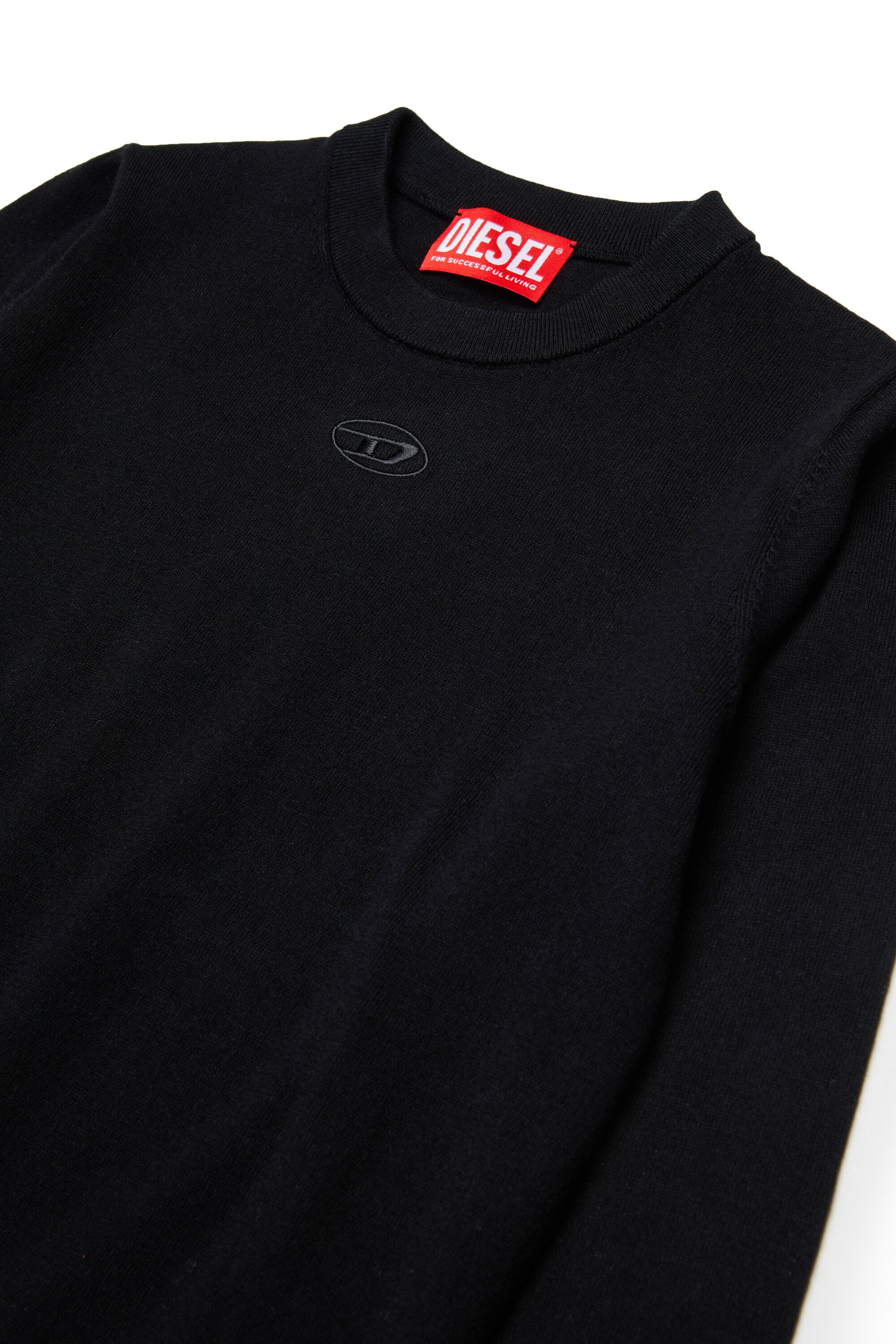 Pull en coton marqué du logo Oval D