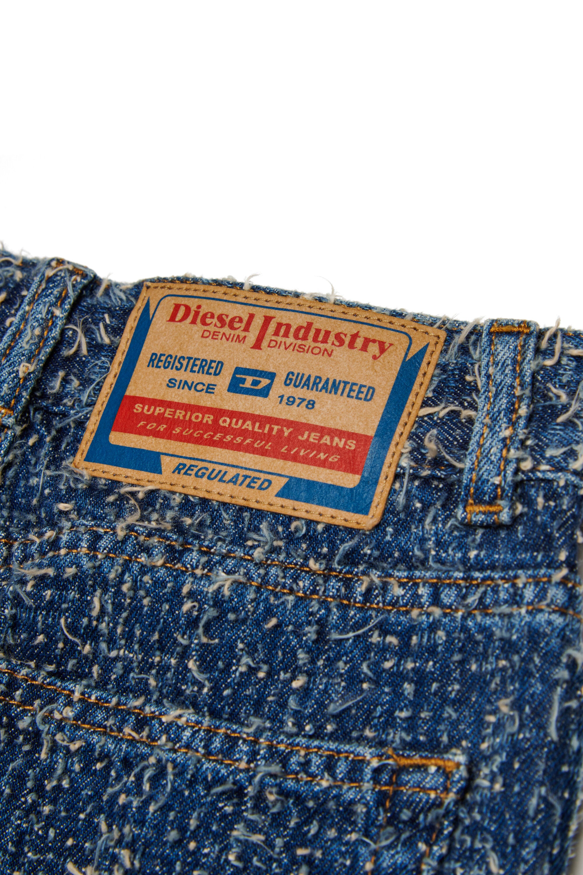 Jeans relaxed effetto bouclé - D-Argjx