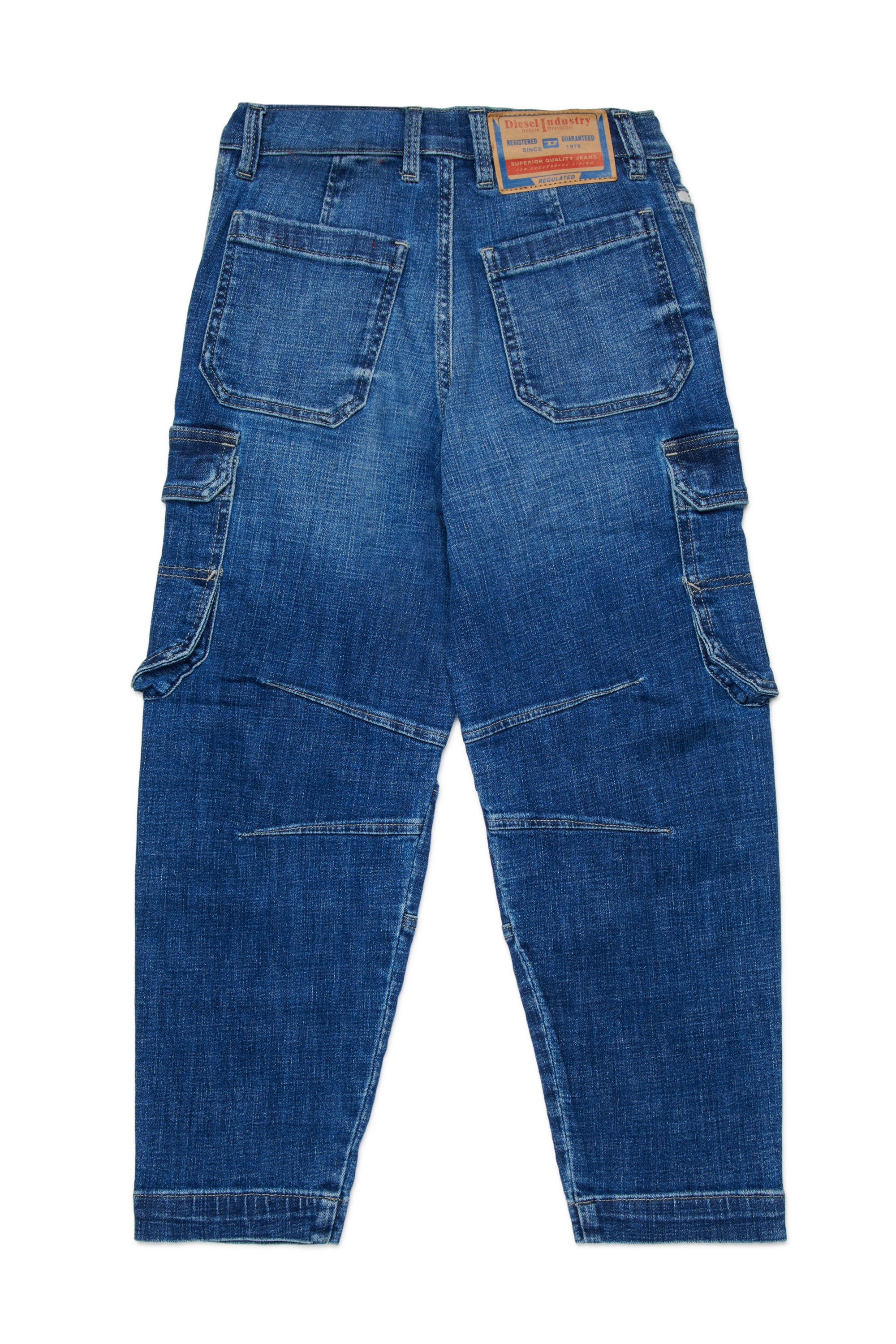 Jeans cargo relaxed fit lavaggio blu medio - D-Dave