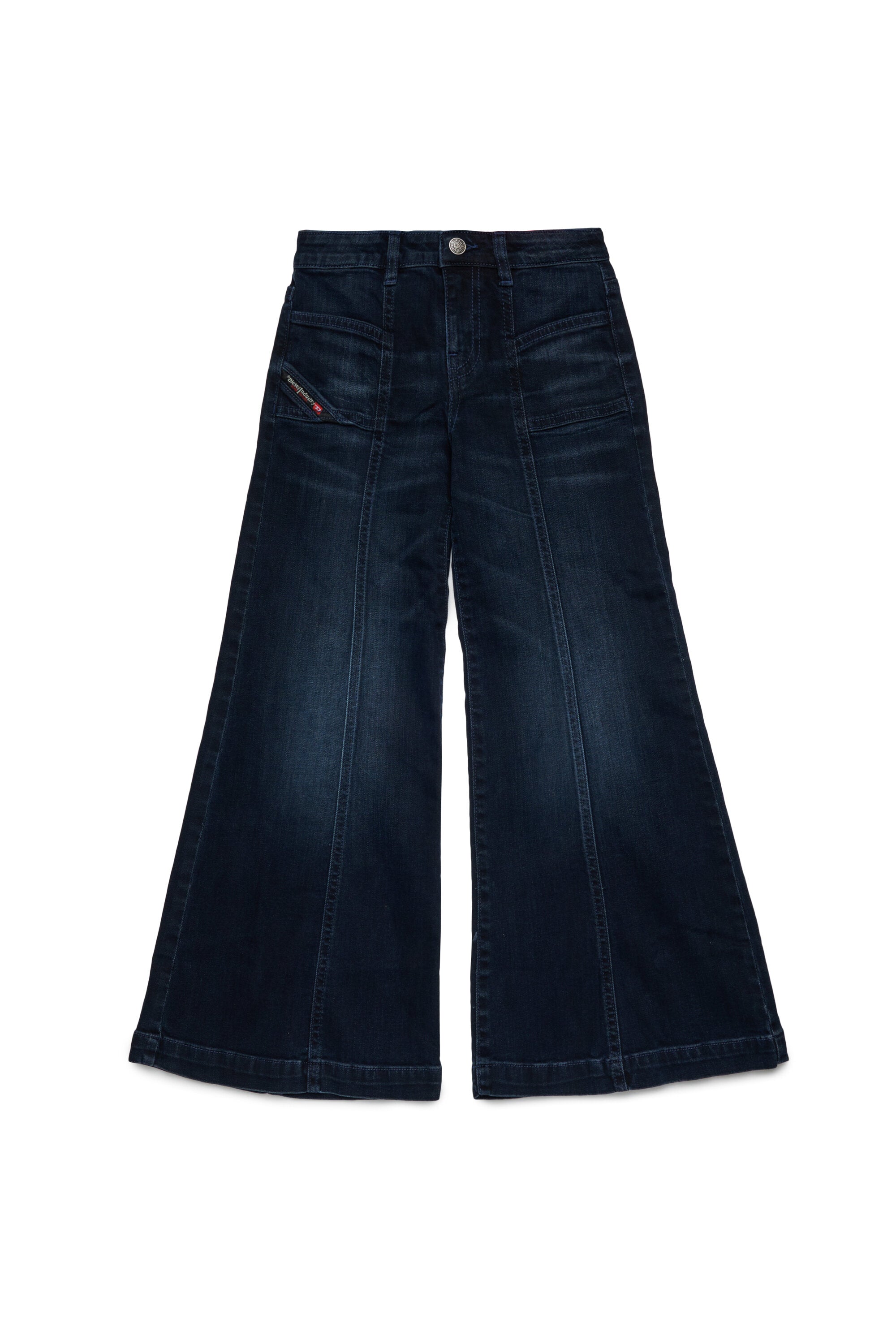 Blauschwarz schattierte flare jeans - D-Pam