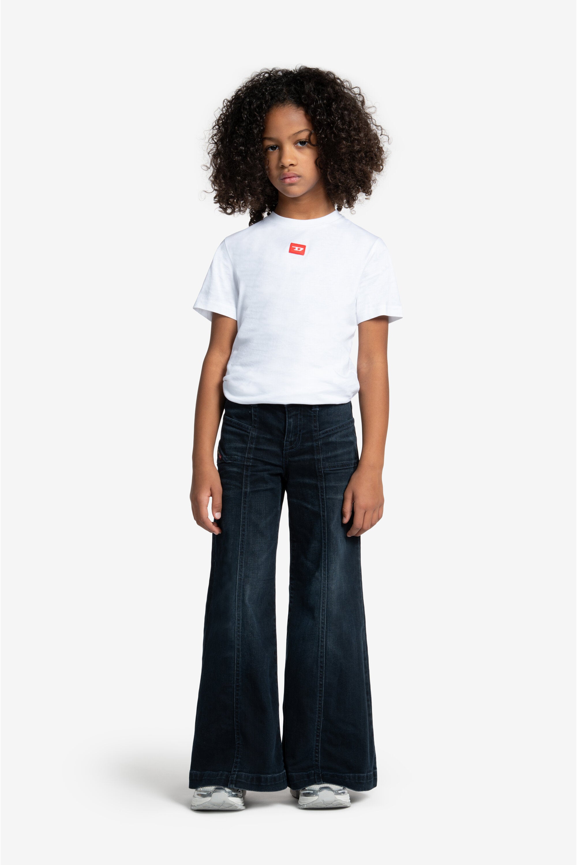 Blauschwarz schattierte flare jeans - D-Pam