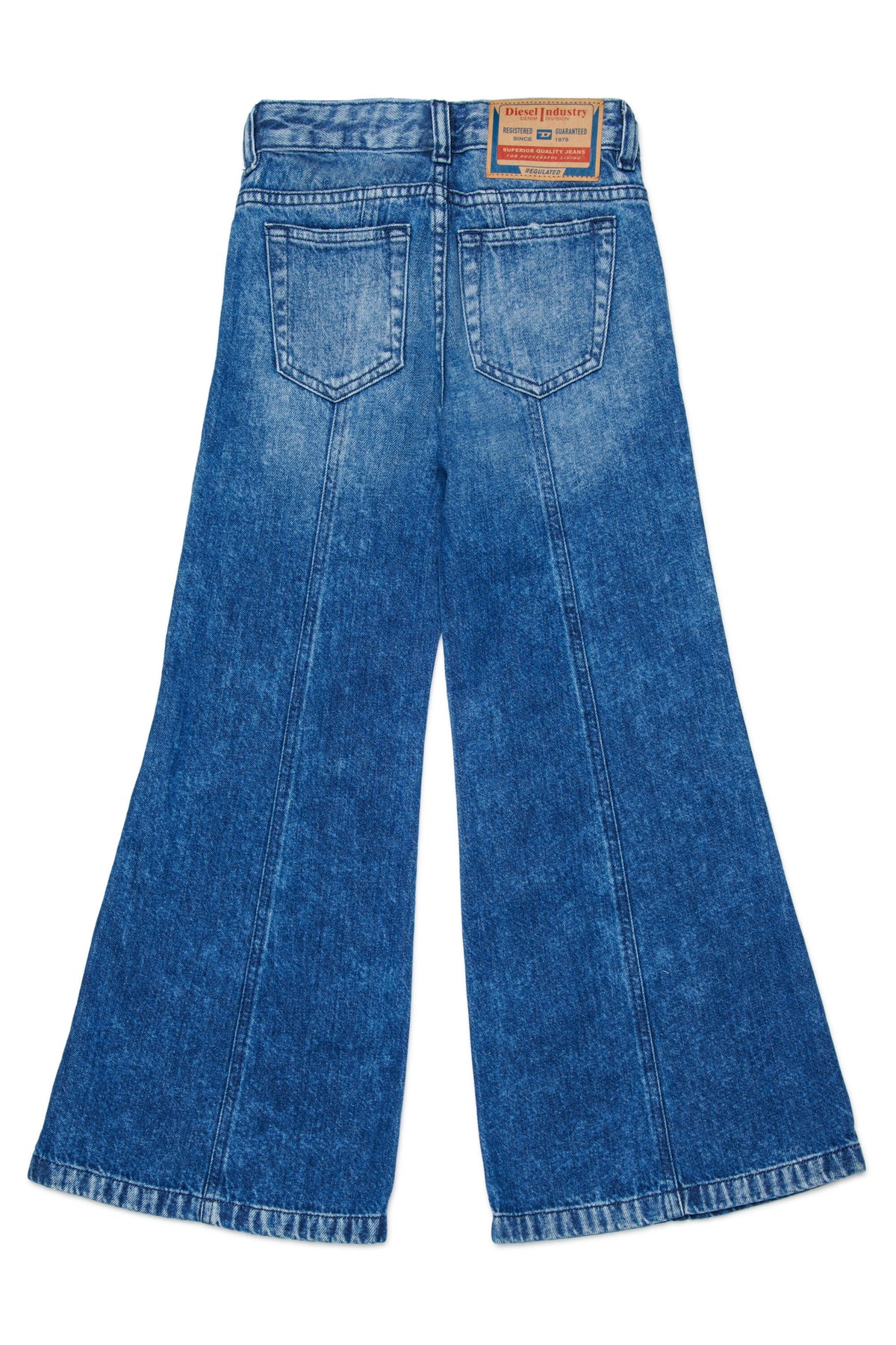 Flare-Fit-Jeans in mittlerer blauer Waschung - D-Pam