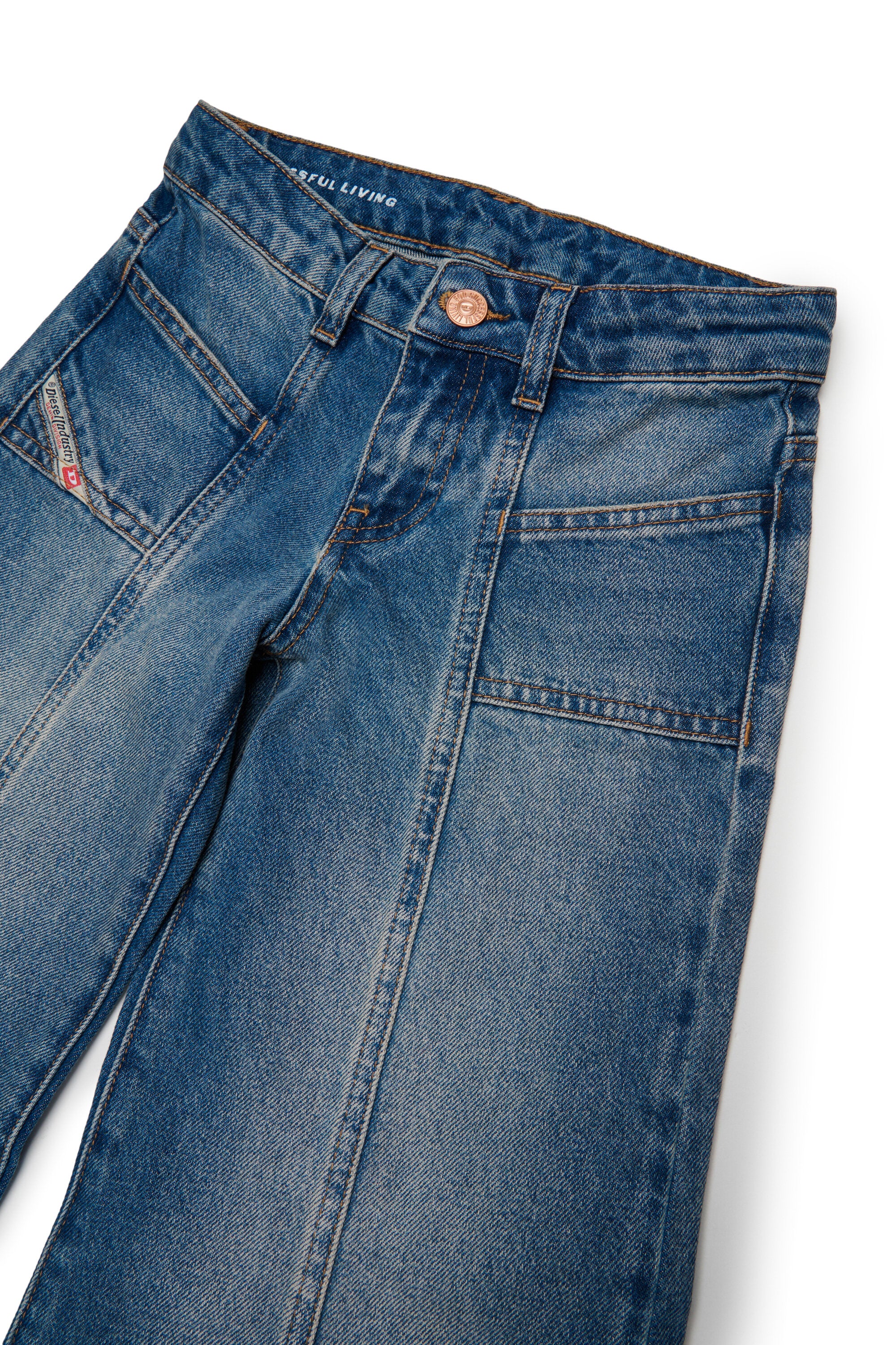 Jeans corte acampanado lavado azul medio - D-Pam