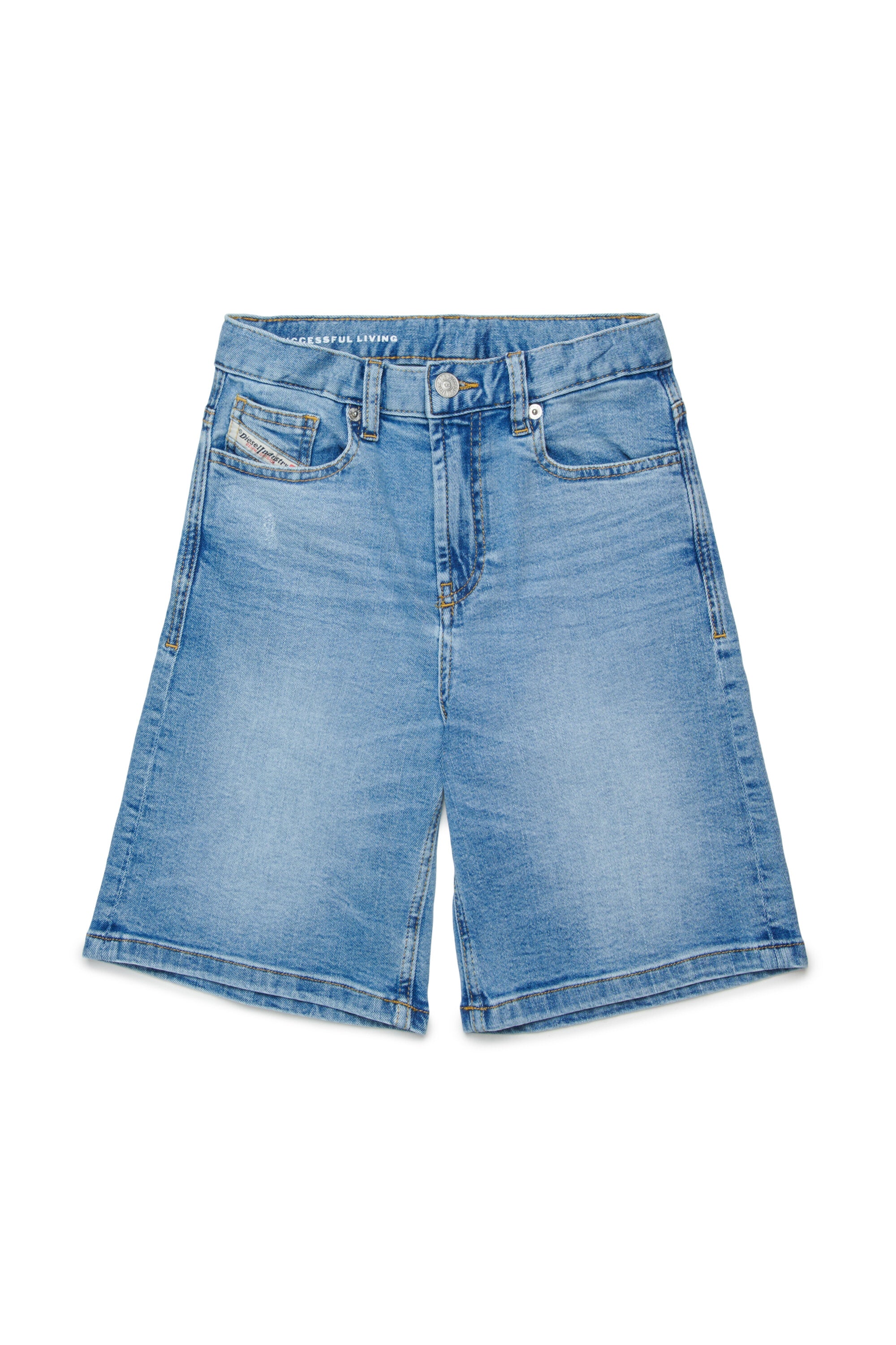 Shorts denim blu chiaro cinque tasche - D-Argjx
