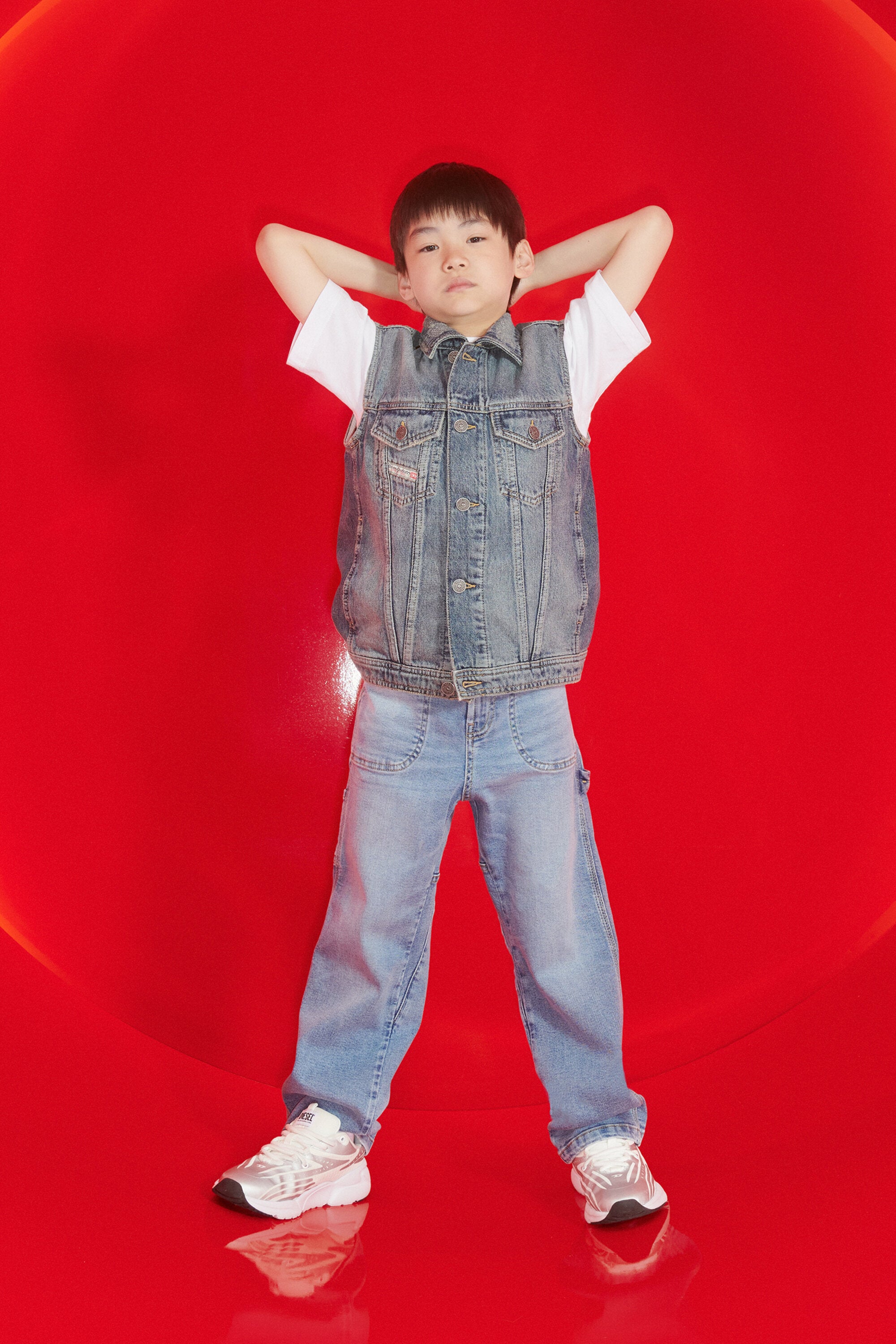 Jean coupe décontractée lavage bleu clair - D-Bart