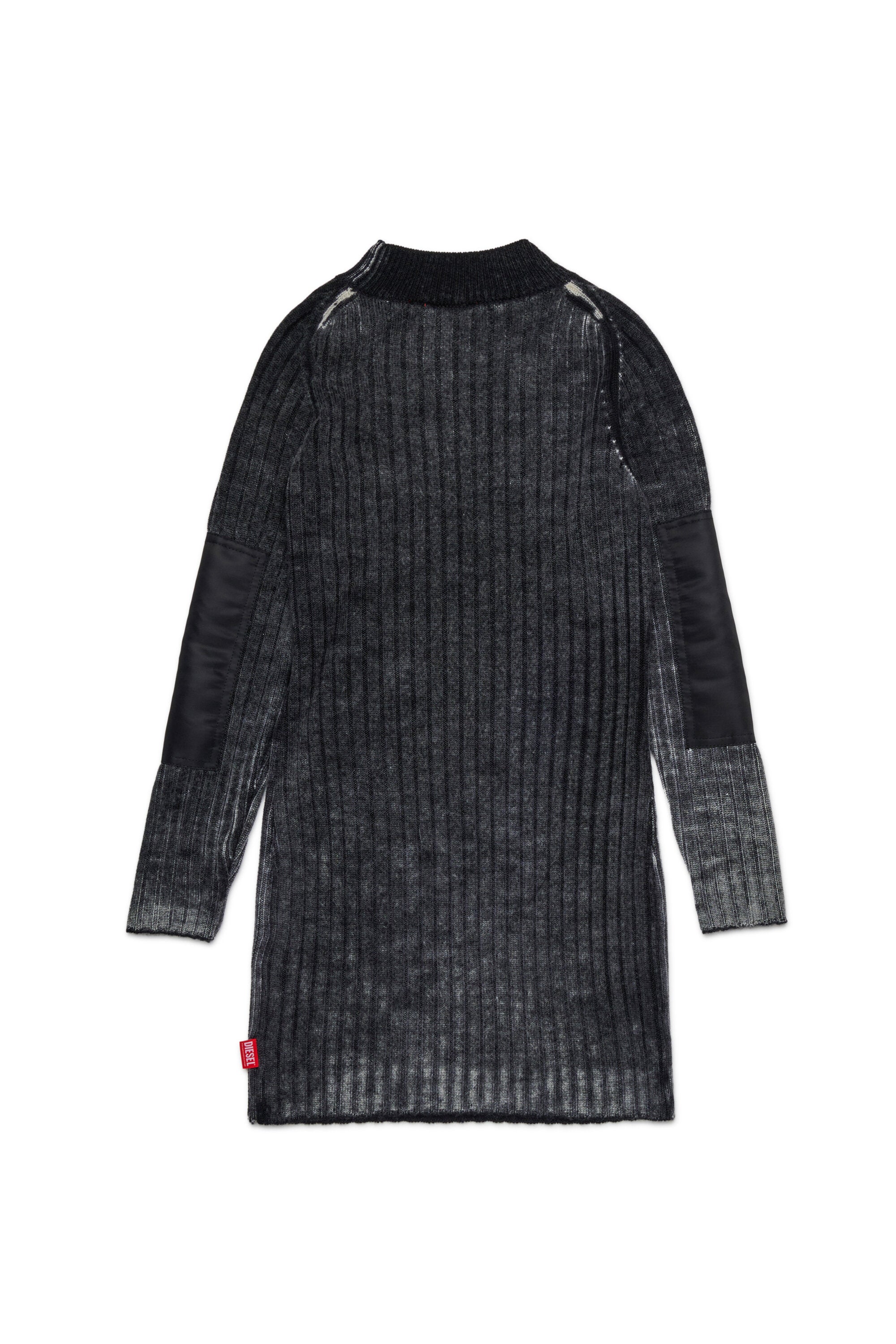 Vestido tubo canalé de lana merina