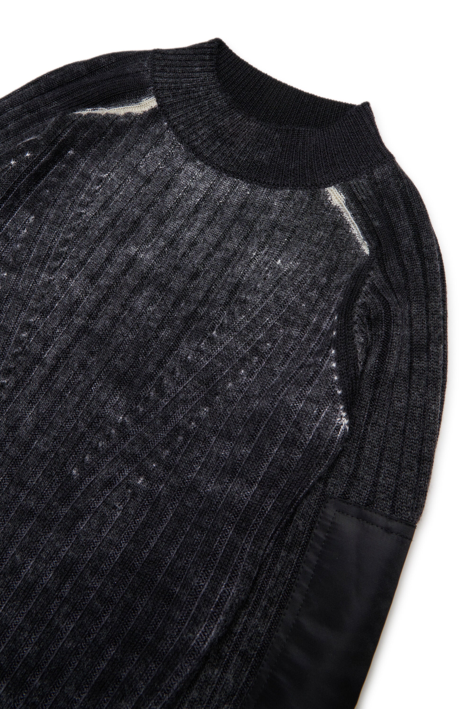 Vestido tubo canalé de lana merina