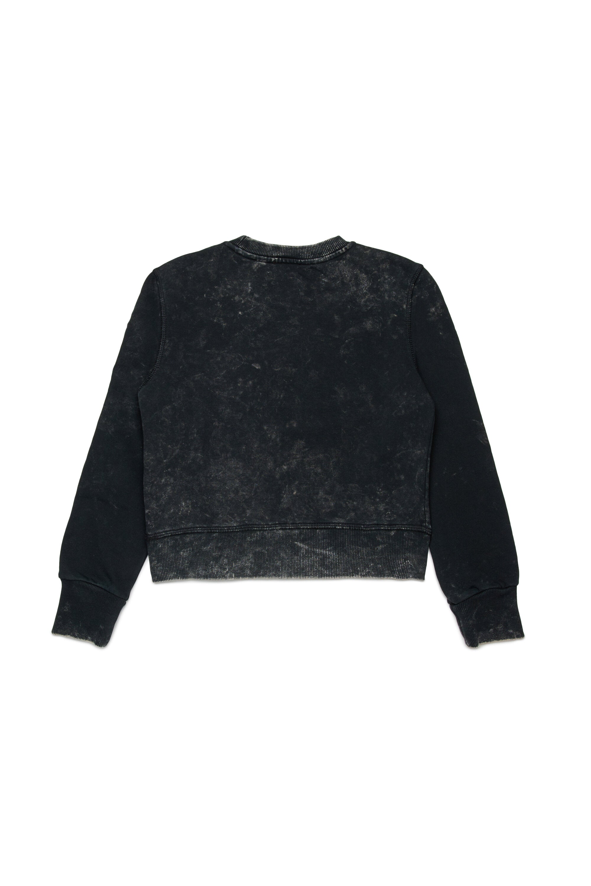 Marbled-effect crew-neck sweatshirt