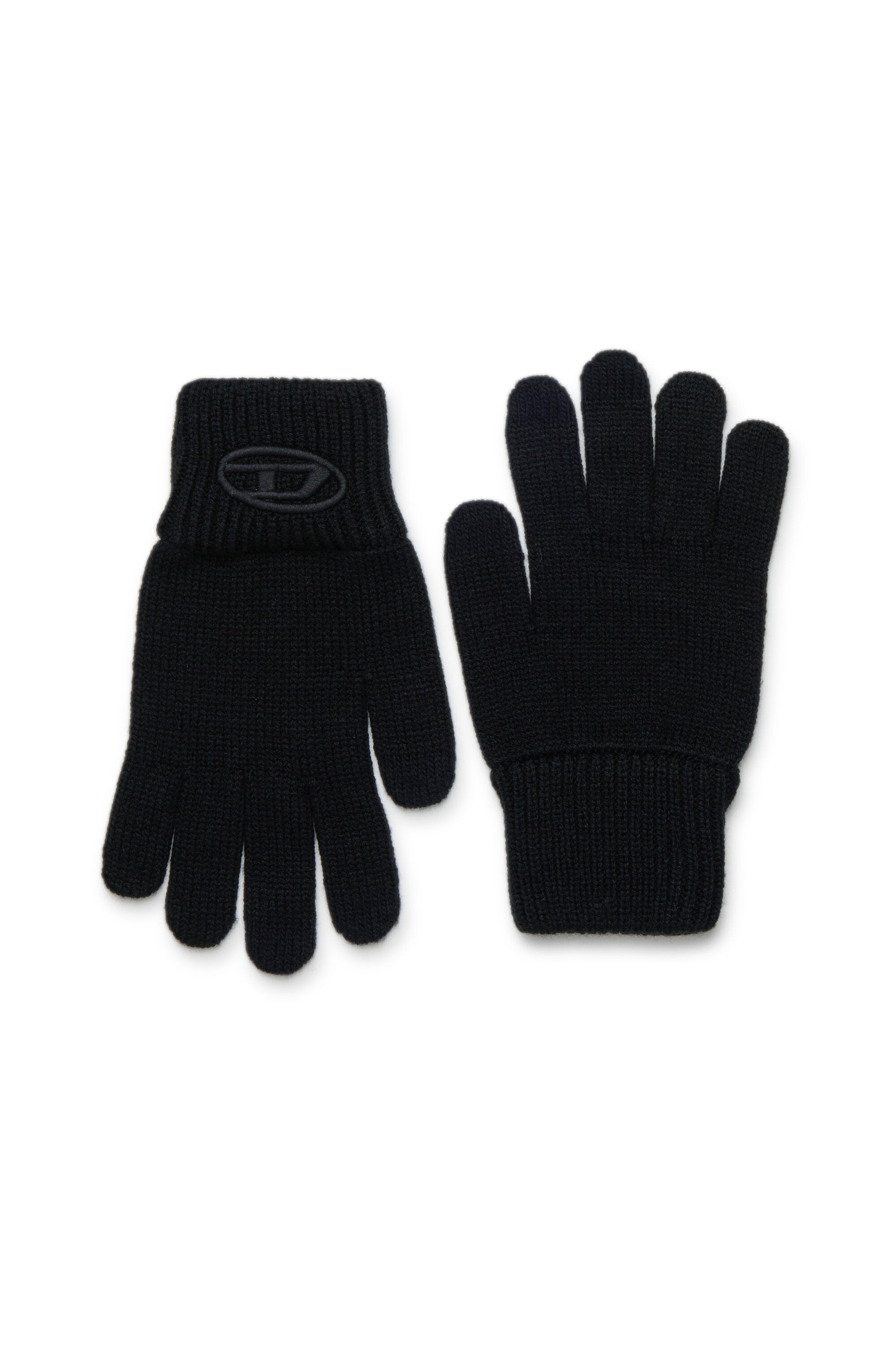 Gants en tricot de laine mélangée de marque