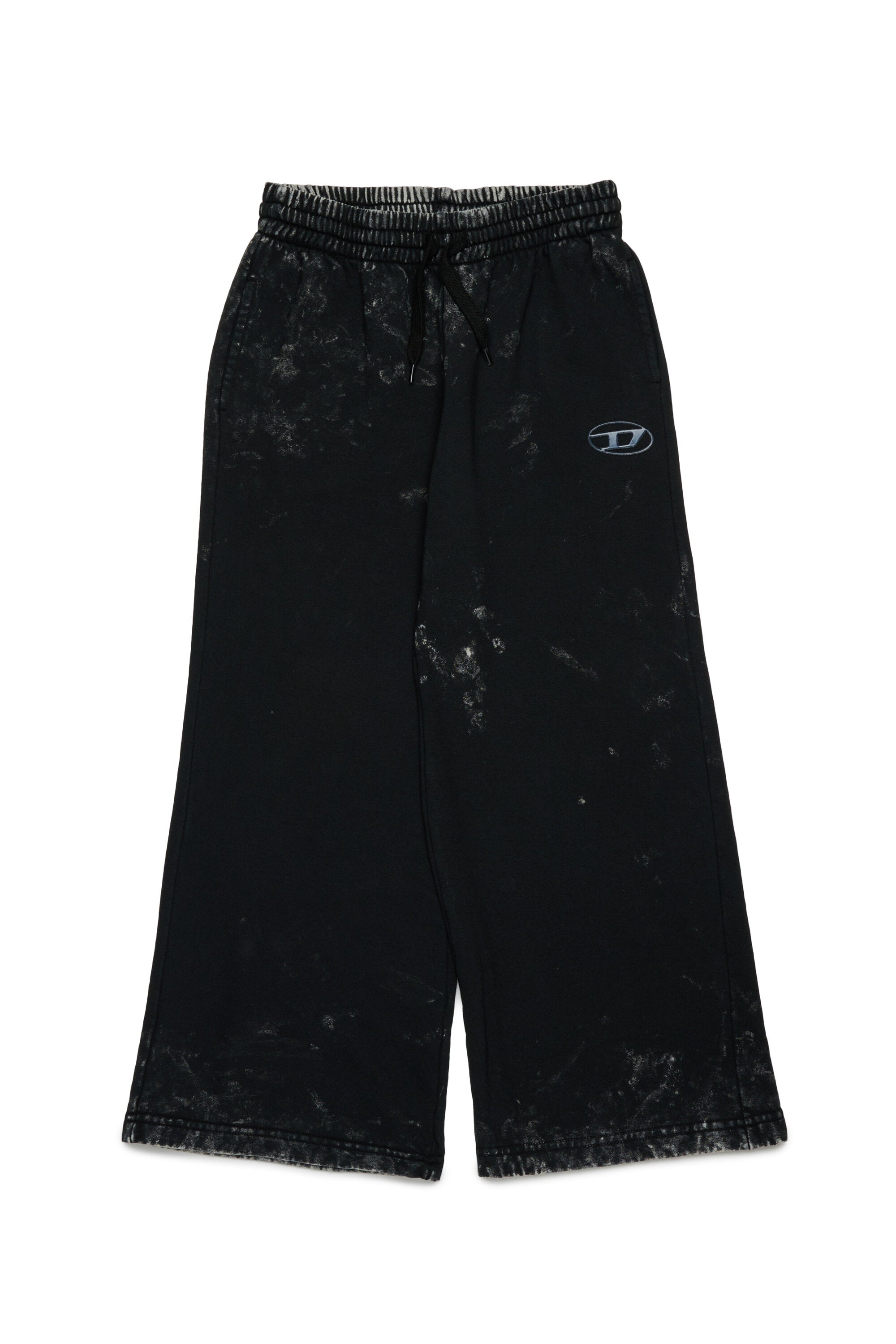Wide marbled fleece pants