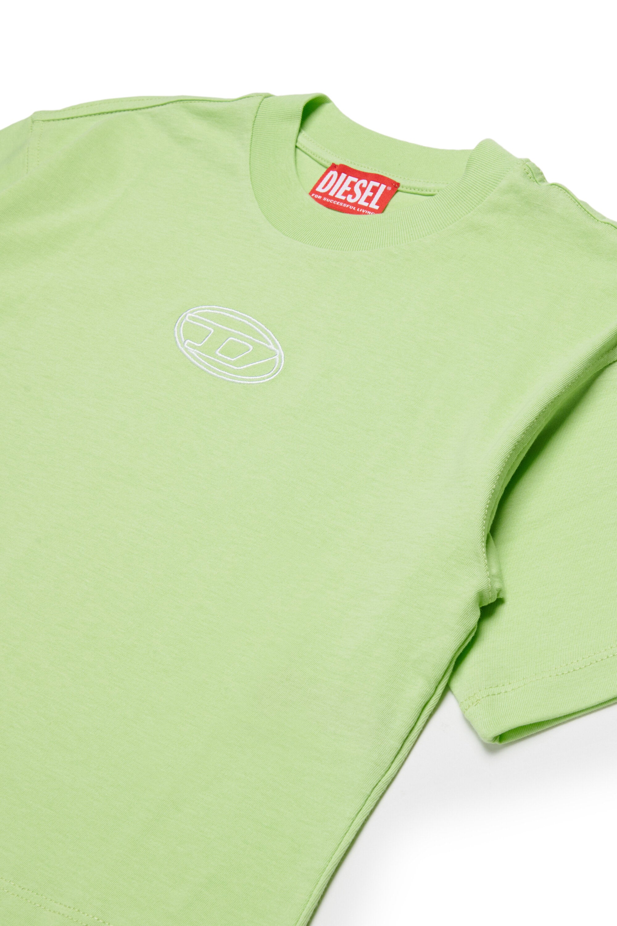 Camiseta boxy de punto con el logotipo de la Oval D