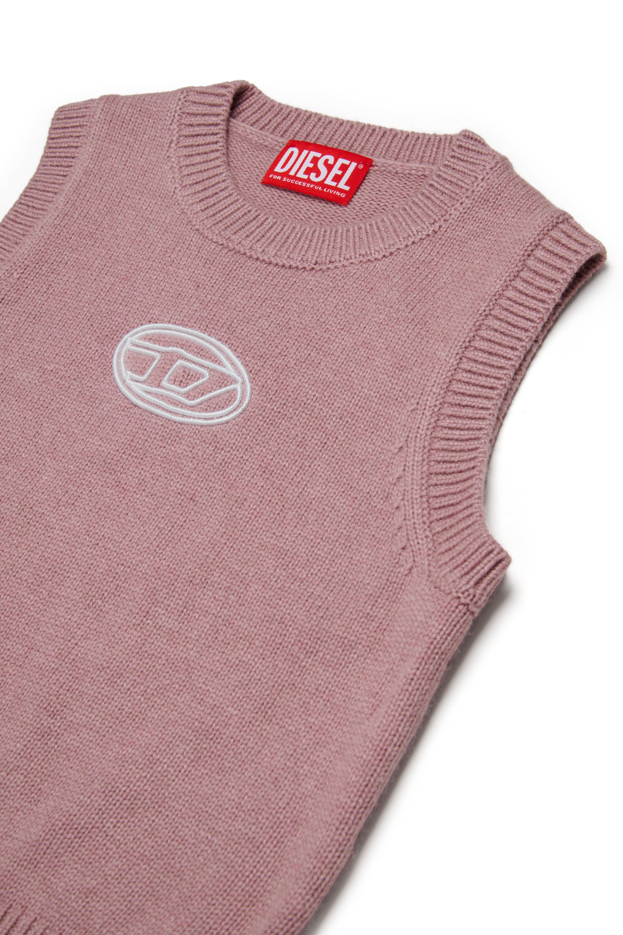 Gilet misto cashmere con logo Oval D