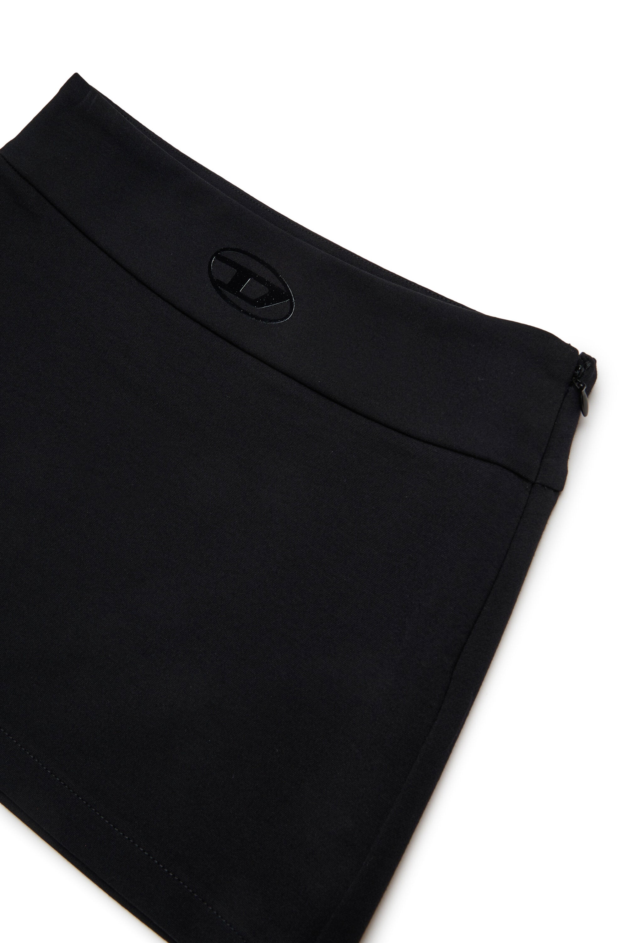 Minigonna in punto Milano con logo Oval D