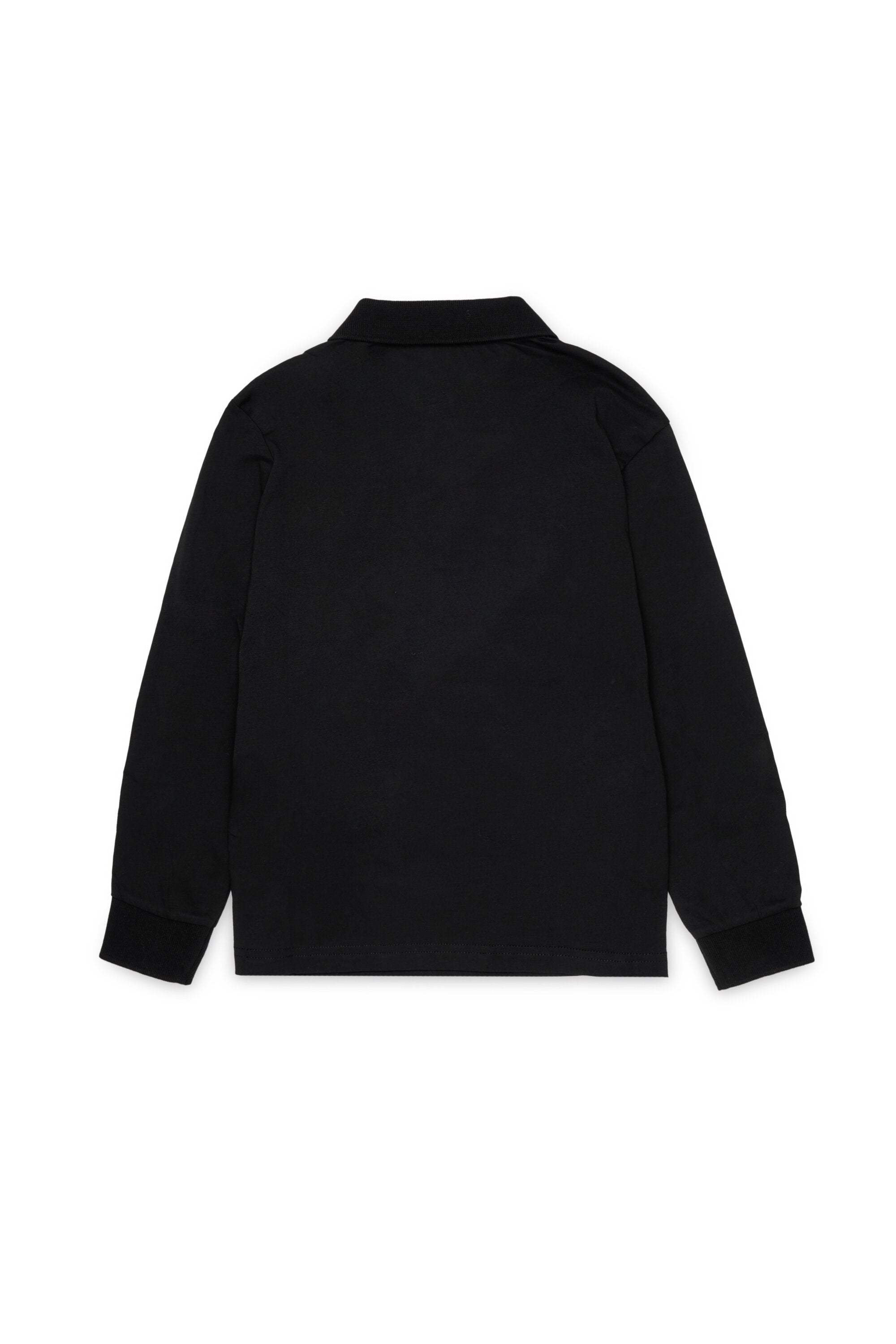 Jersey-Poloshirt mit rotem "D"-Aufnäher