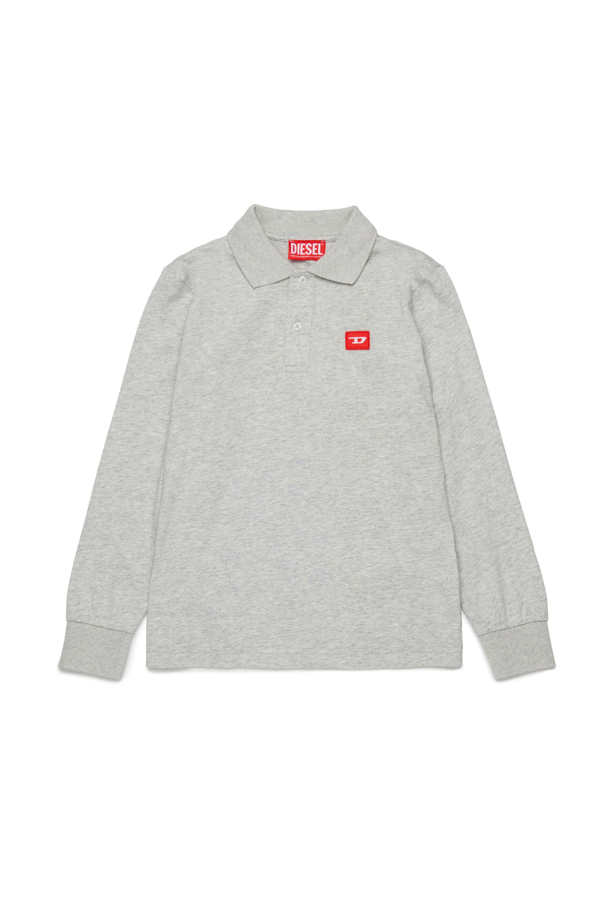 Polo de jersey con parche D rojo