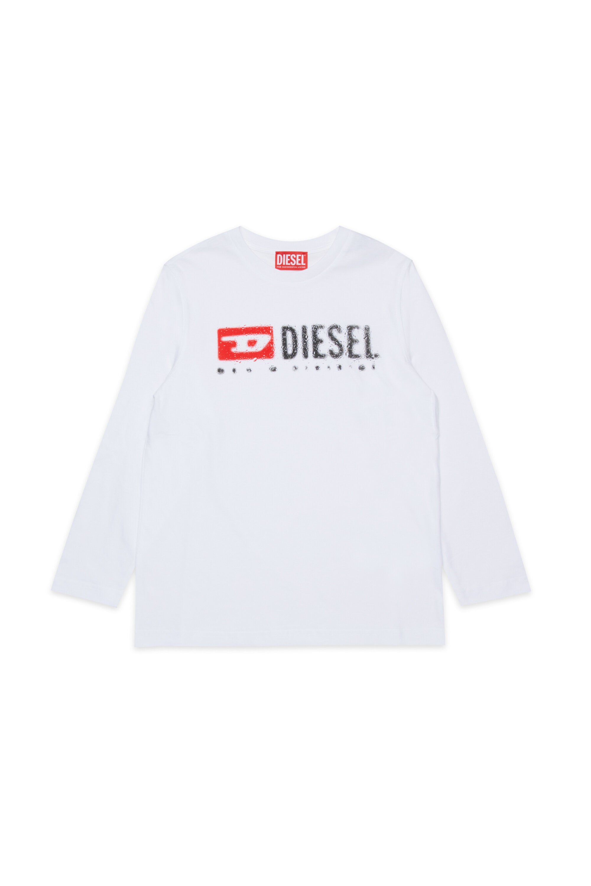 T-shirt en jersey à manches longues avec logo Diesel Denim Division