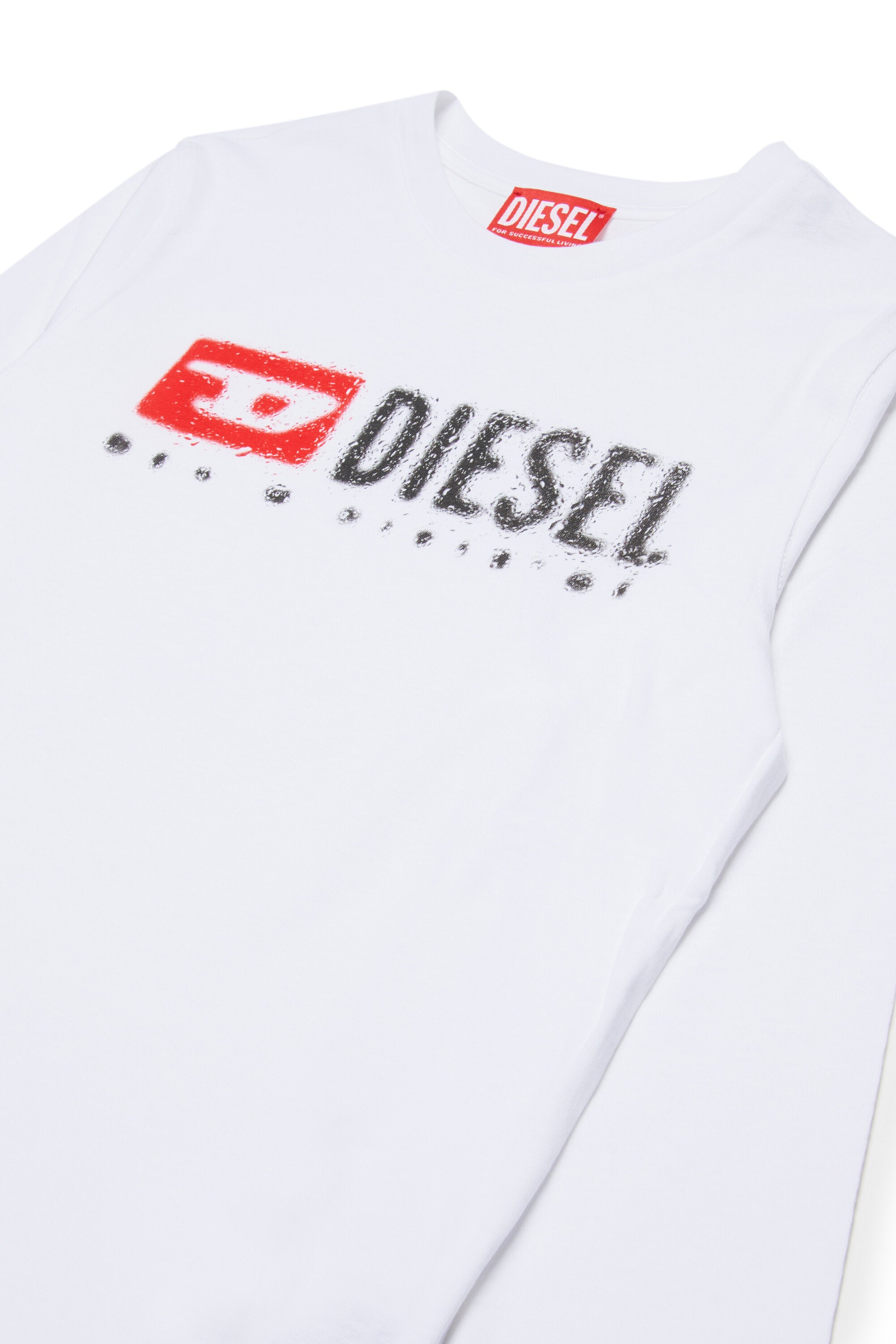 T-shirt en jersey à manches longues avec logo Diesel Denim Division