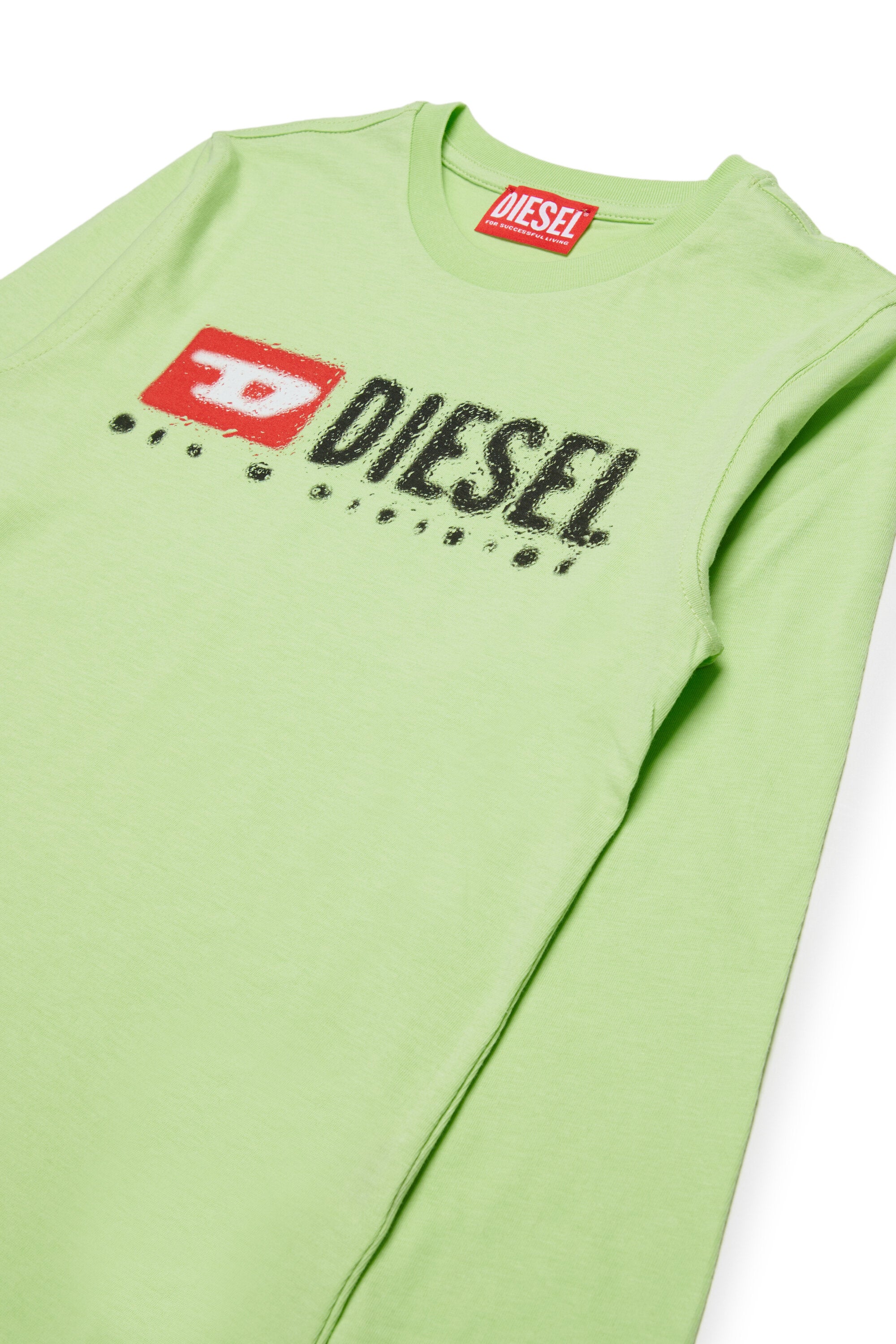 Long sleeves jersey T-shirt with Diesel Denim Division logo