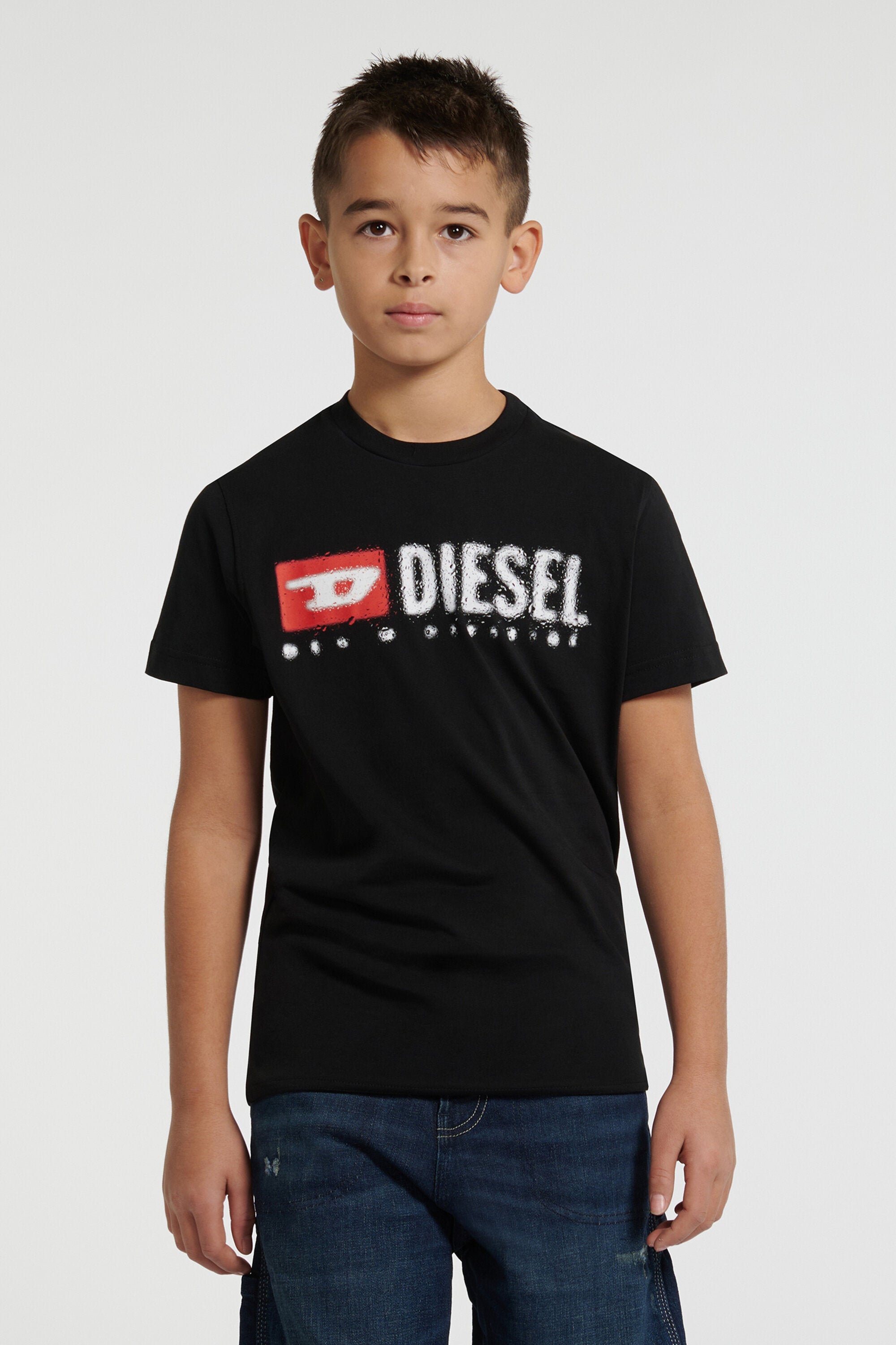 T-shirt in jersey con logo Diesel Denim Division