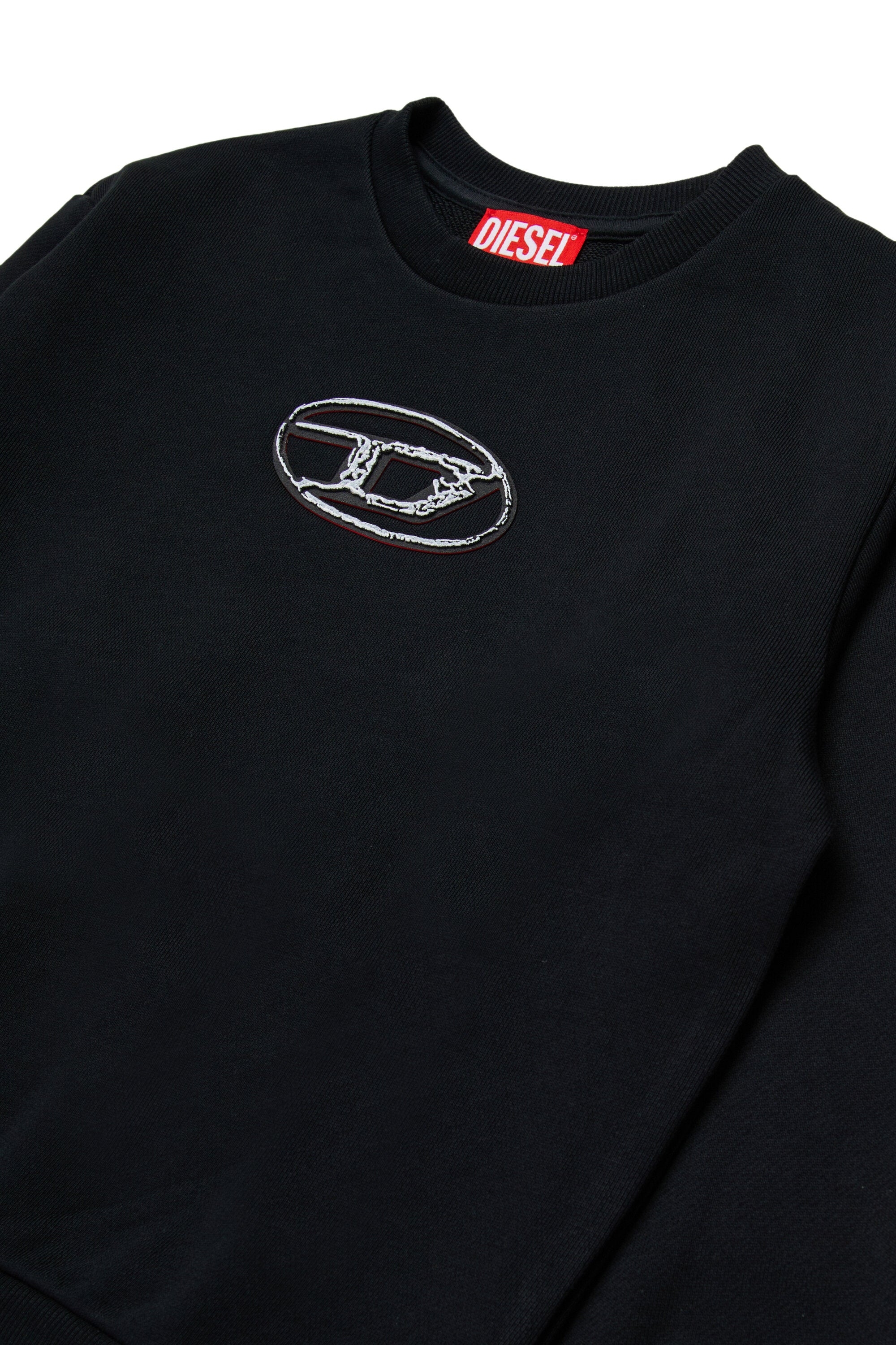 Sudadera de cuello redondo con logotipo Oval D de varias capas