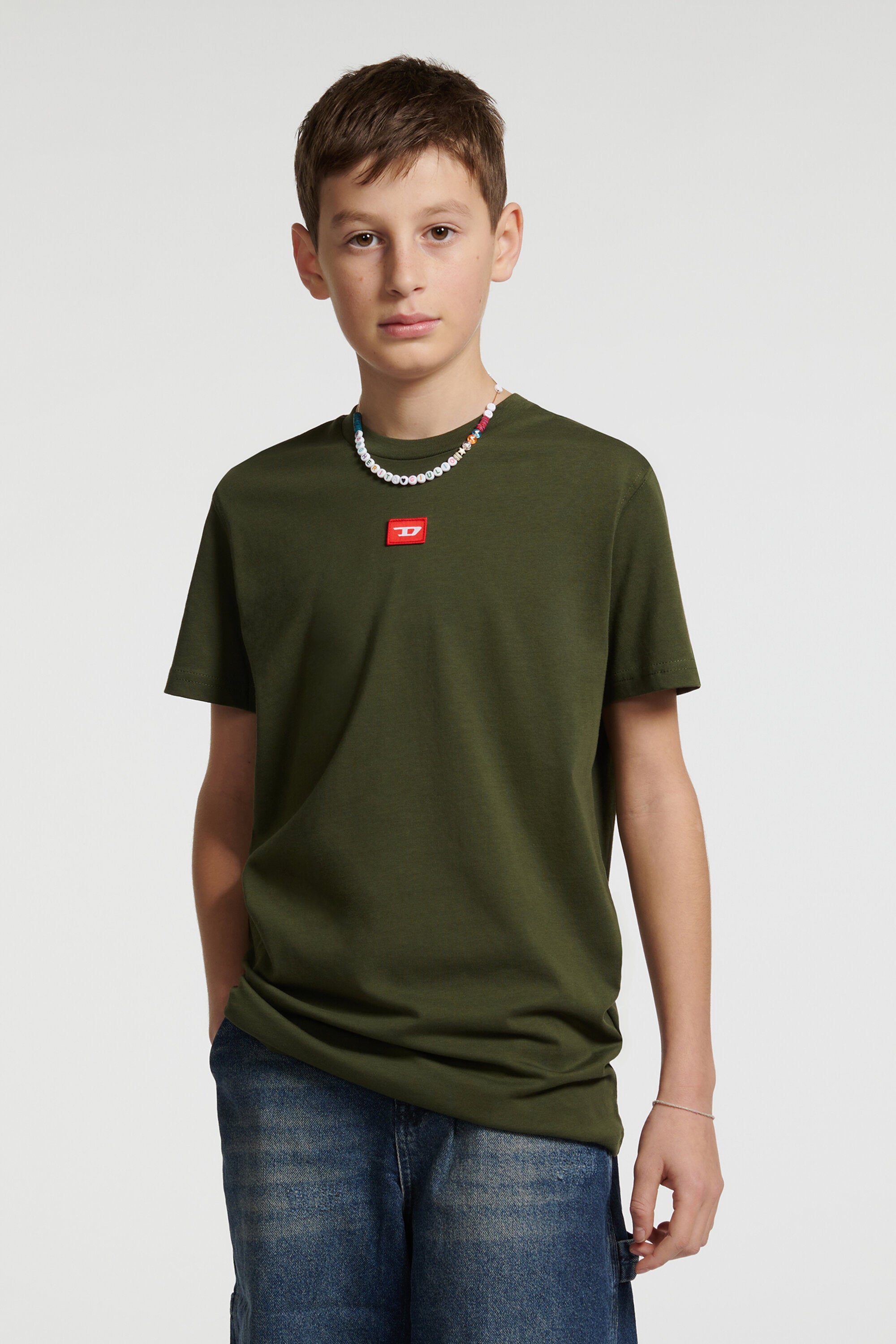 T-shirt en jersey avec écusson "D" rouge