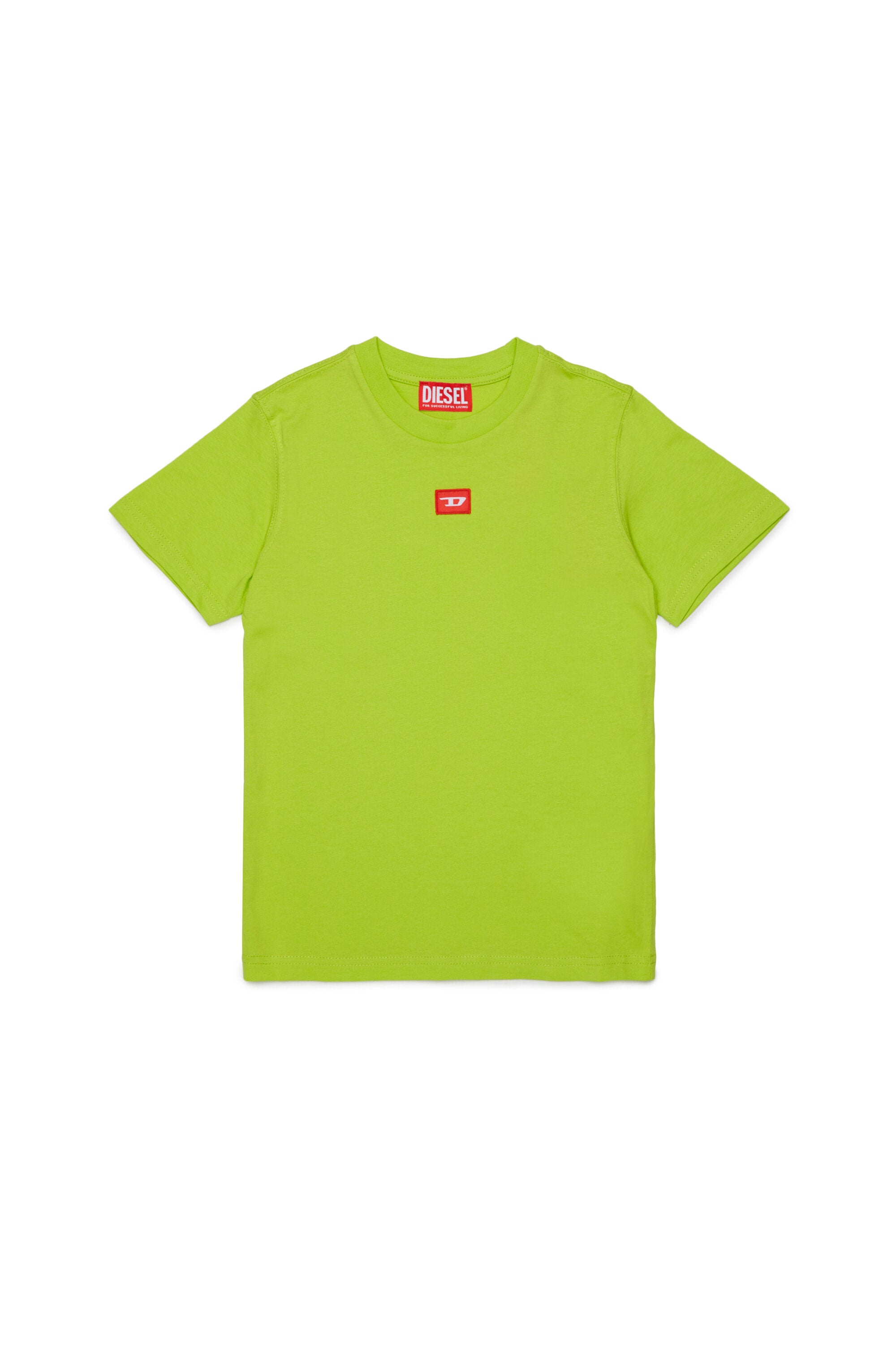 Jersey-T-Shirt mit rotem "D"-Aufnäher