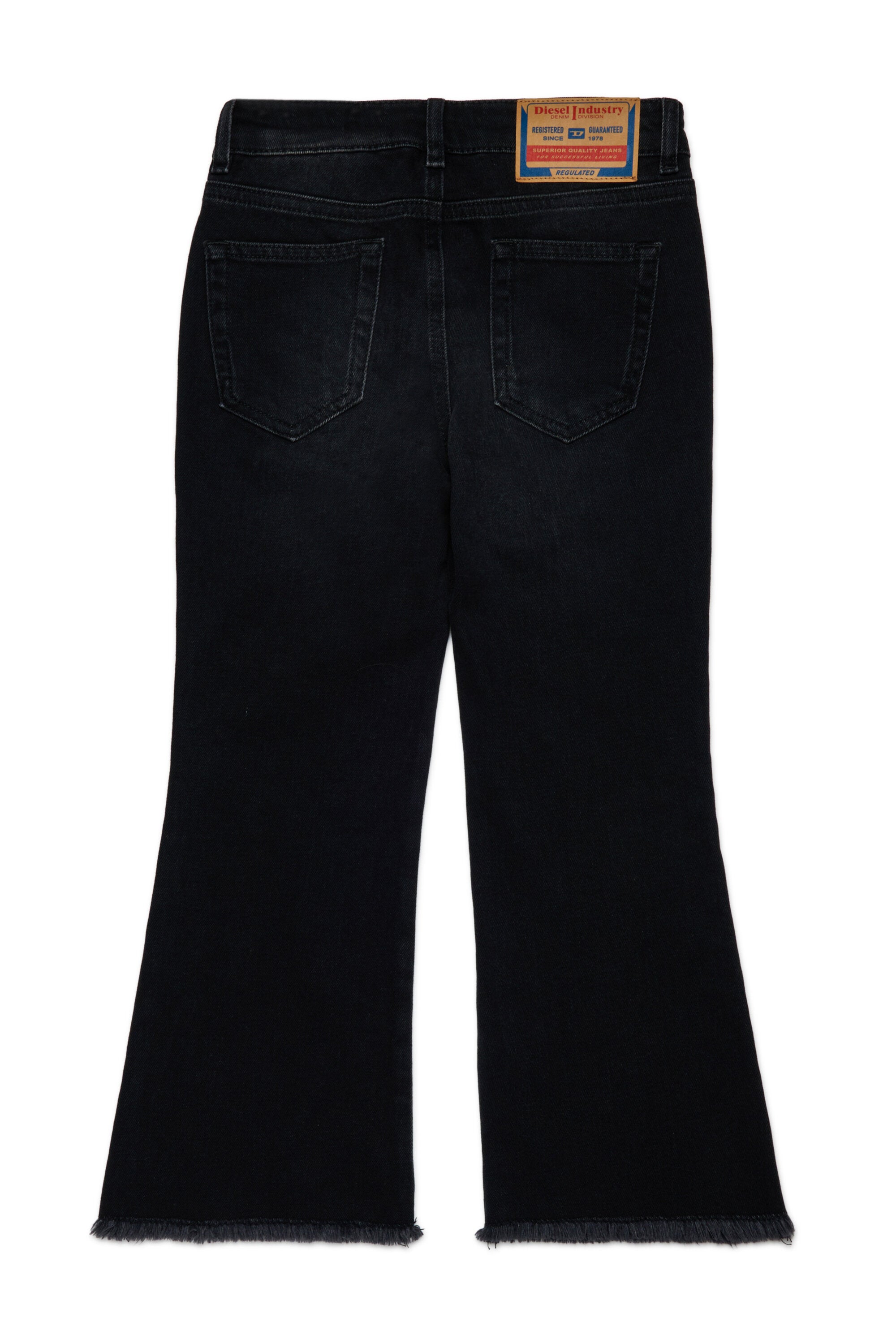 Schwarz schattierte bootcut jeans - D-Prilla