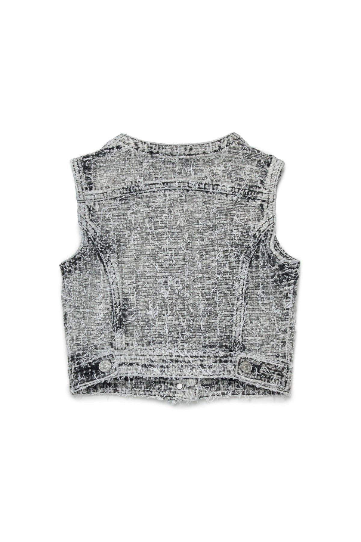 Chaqueta vaquera sin mangas con logo