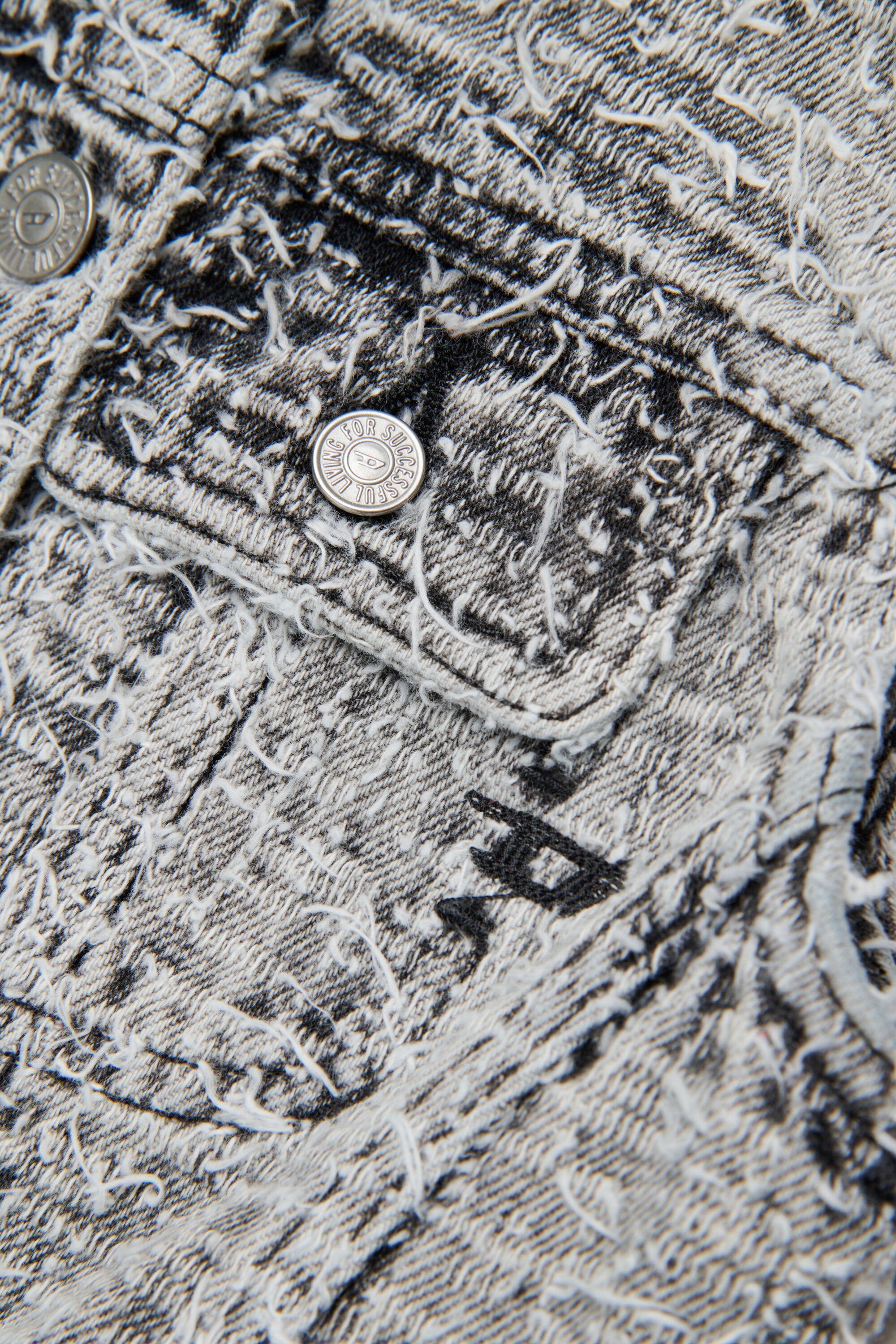 Giacca denim smanicata con logo