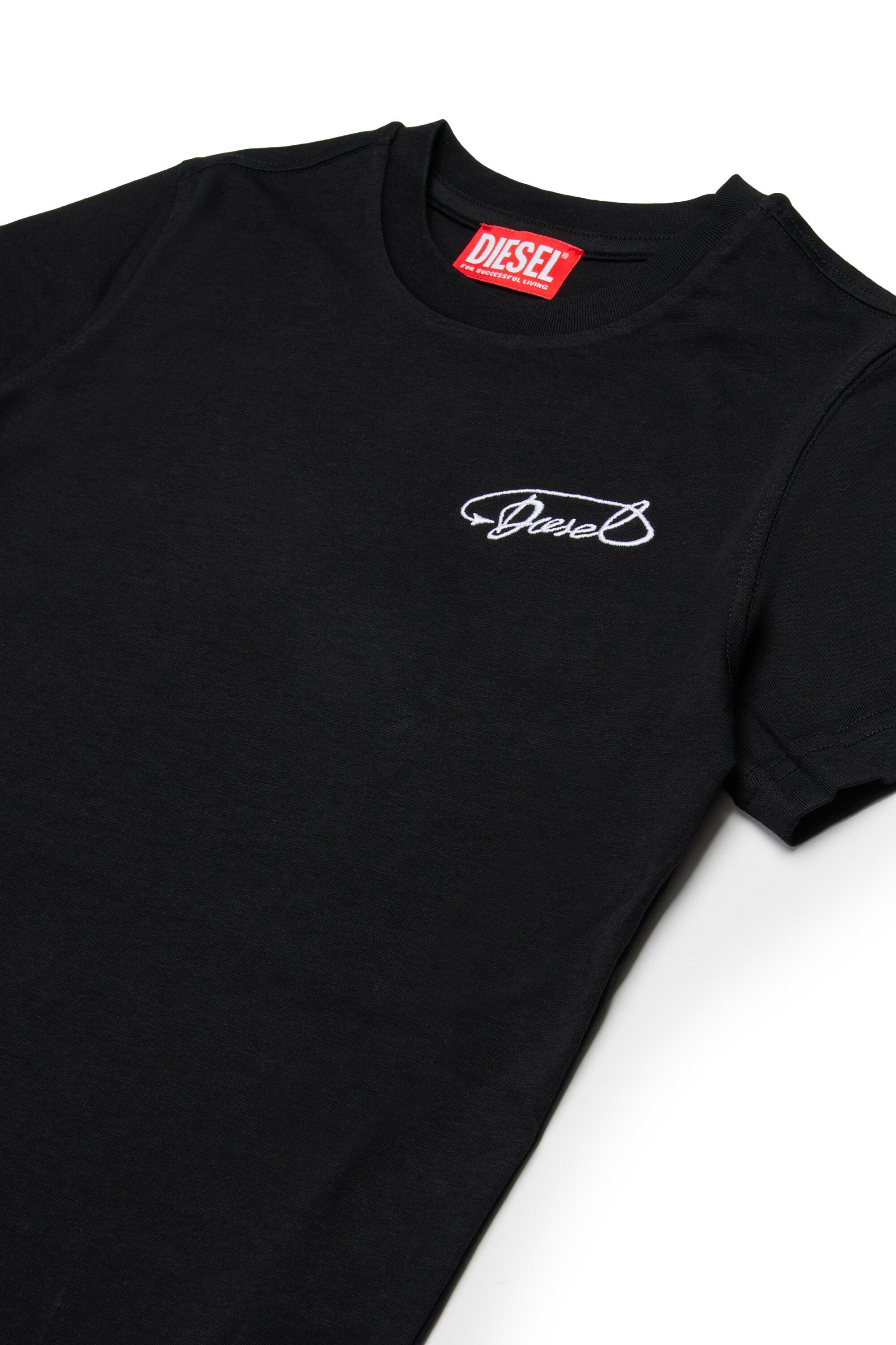 Jersey T-shirt with cursive Diesel logo