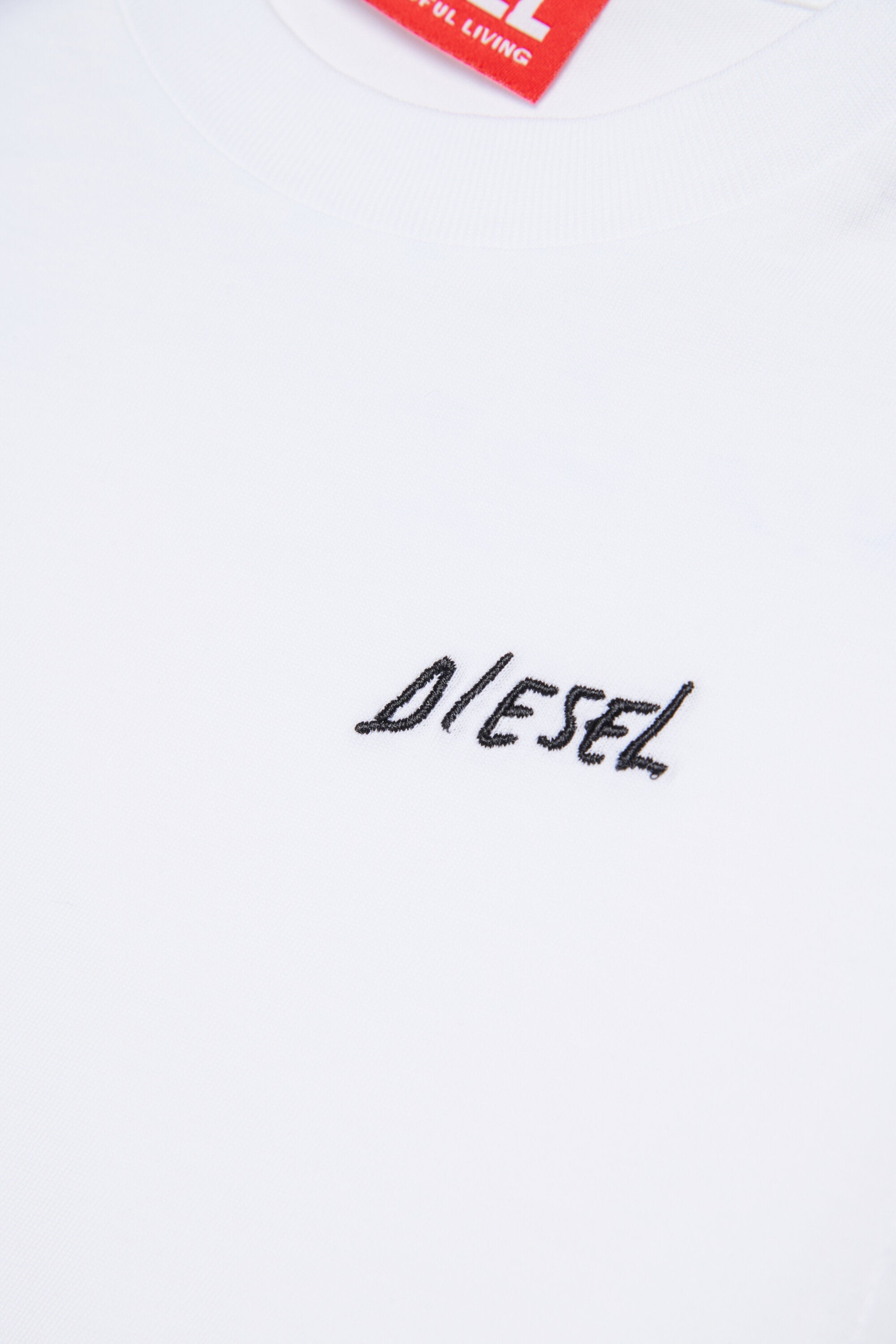 Long-sleeved jersey T-shirt branded with Diesel logo