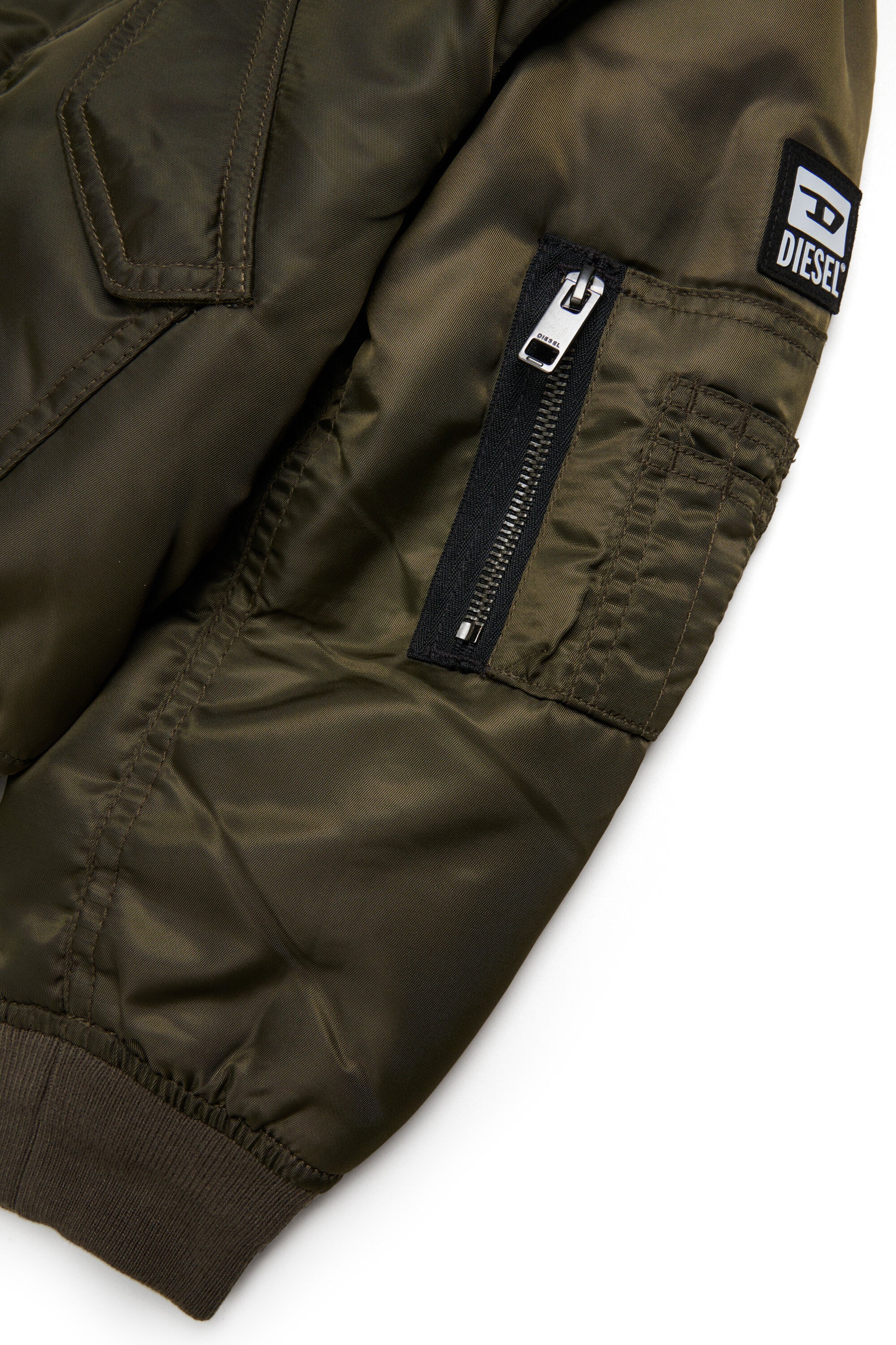 Giacca bomber con logo e tasche con zip