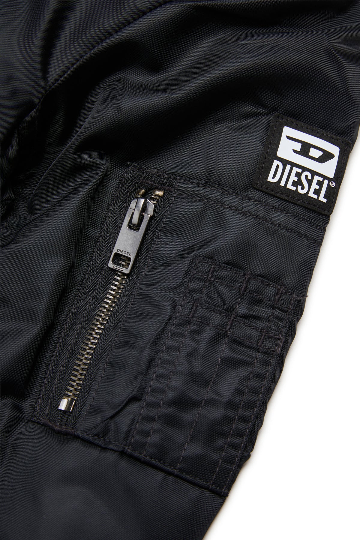 Bomber jacket with logo and zipped pockets