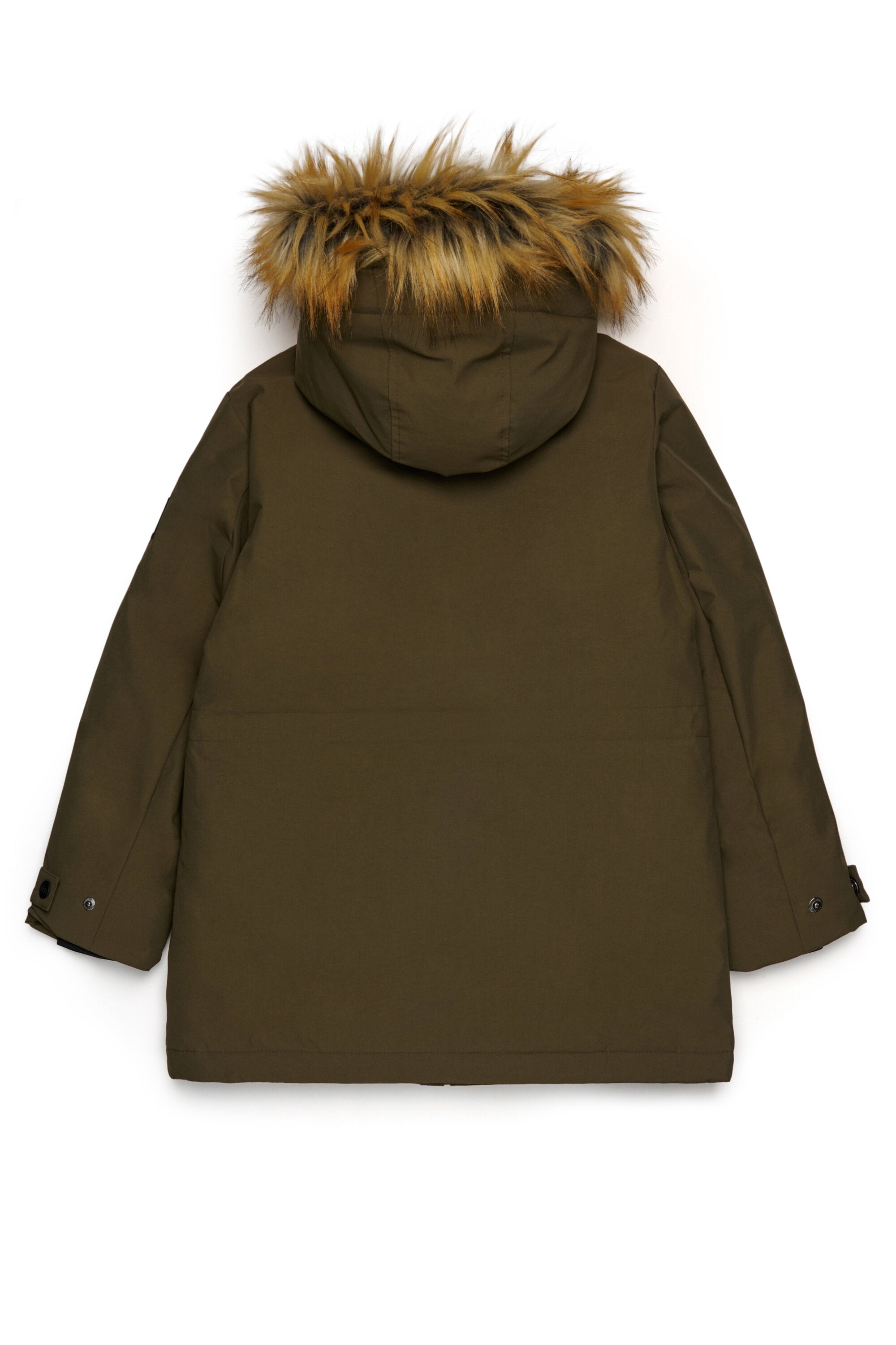 Veste matelassée avec capuche en fausse fourrure