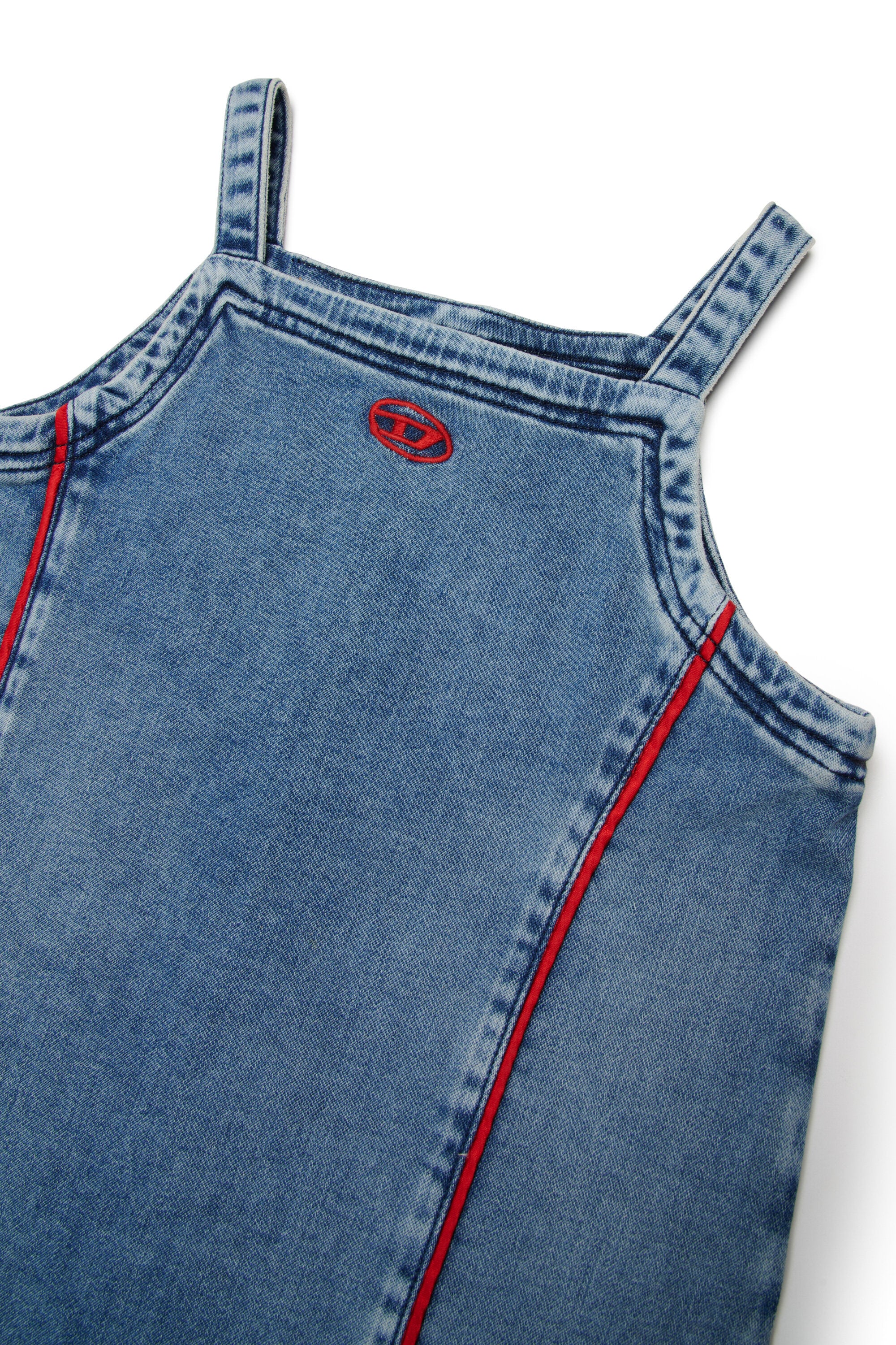Kurzes Denimkleid mit Logo