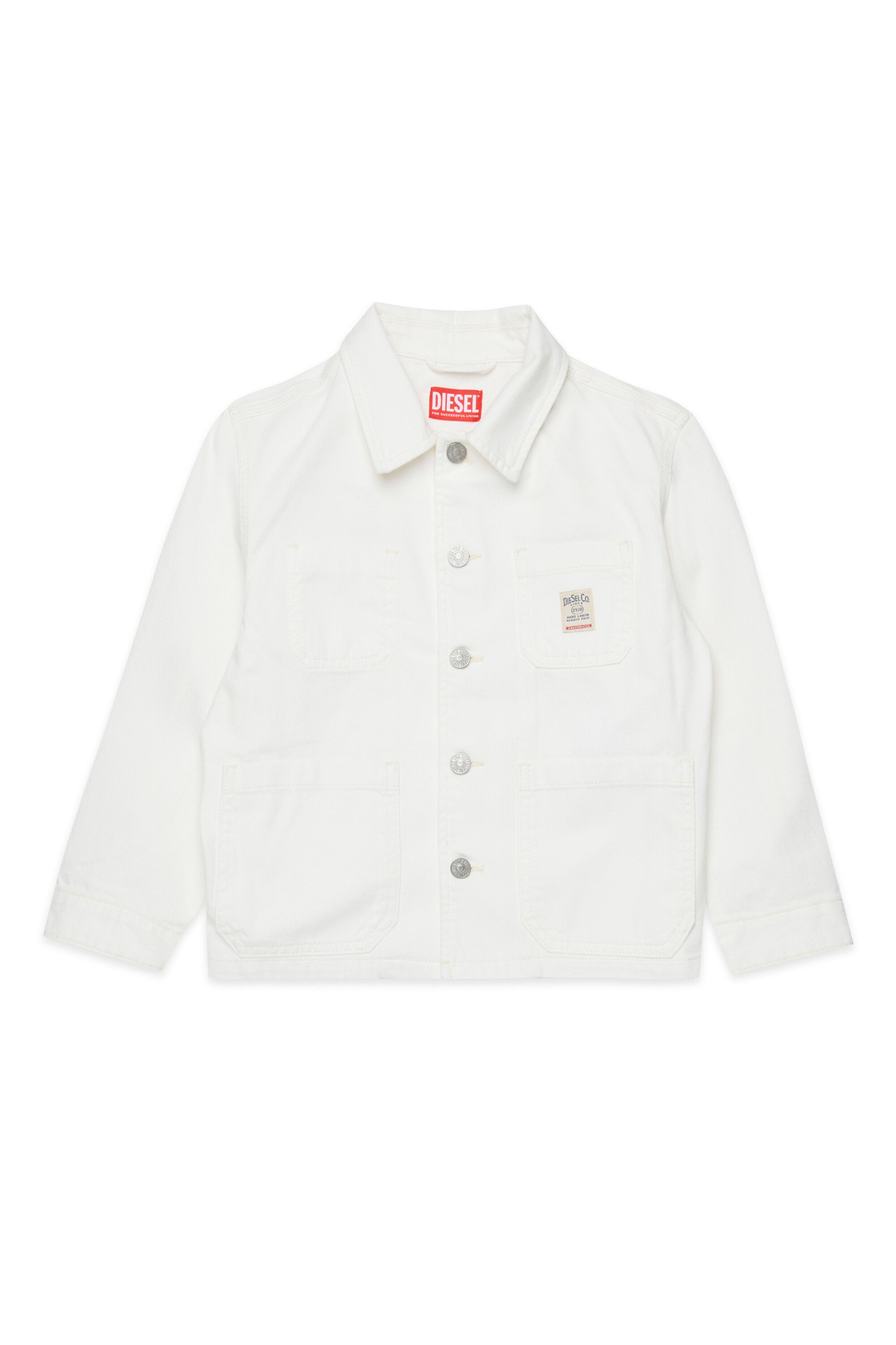 Denimjacke mit Logo