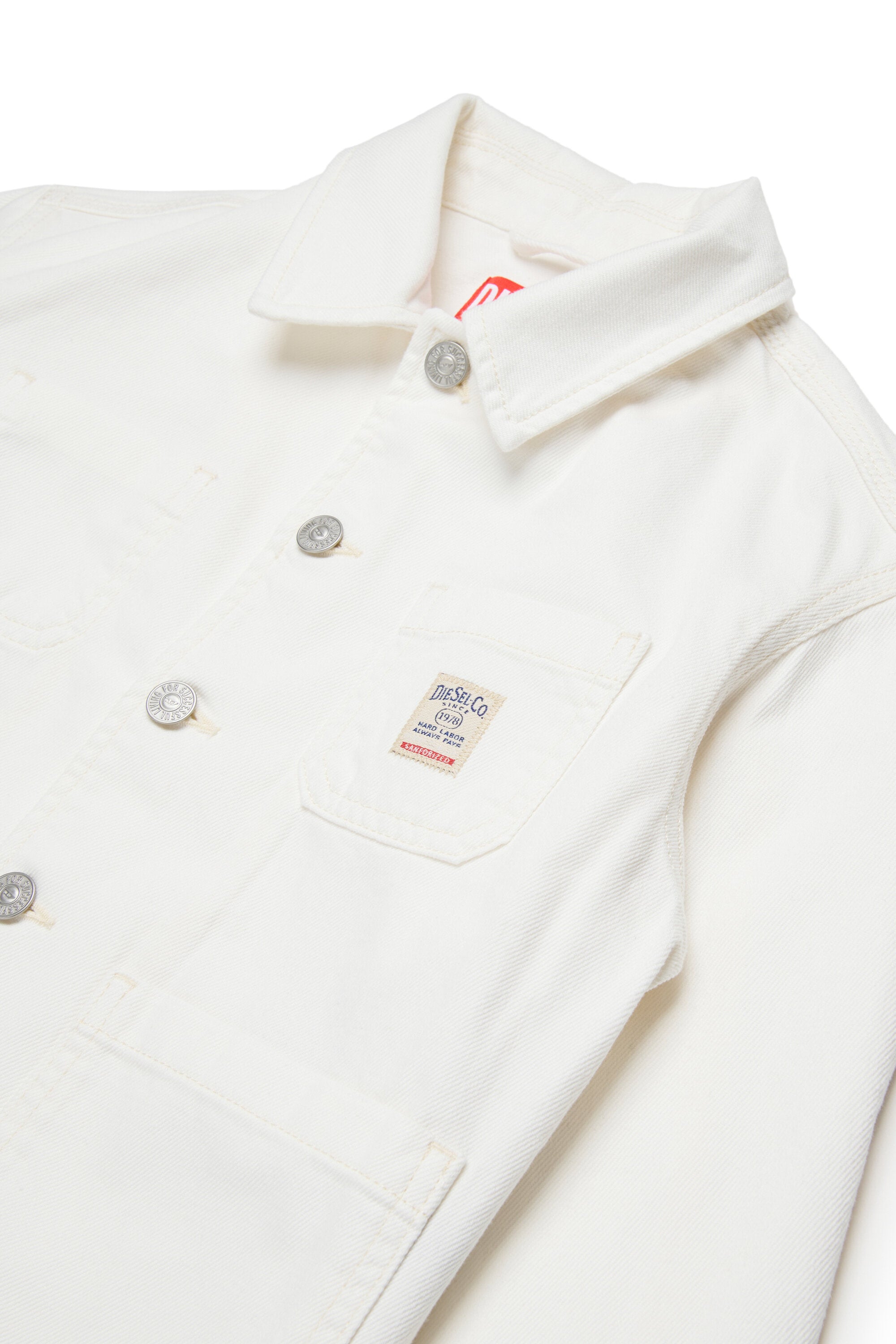 Denimjacke mit Logo