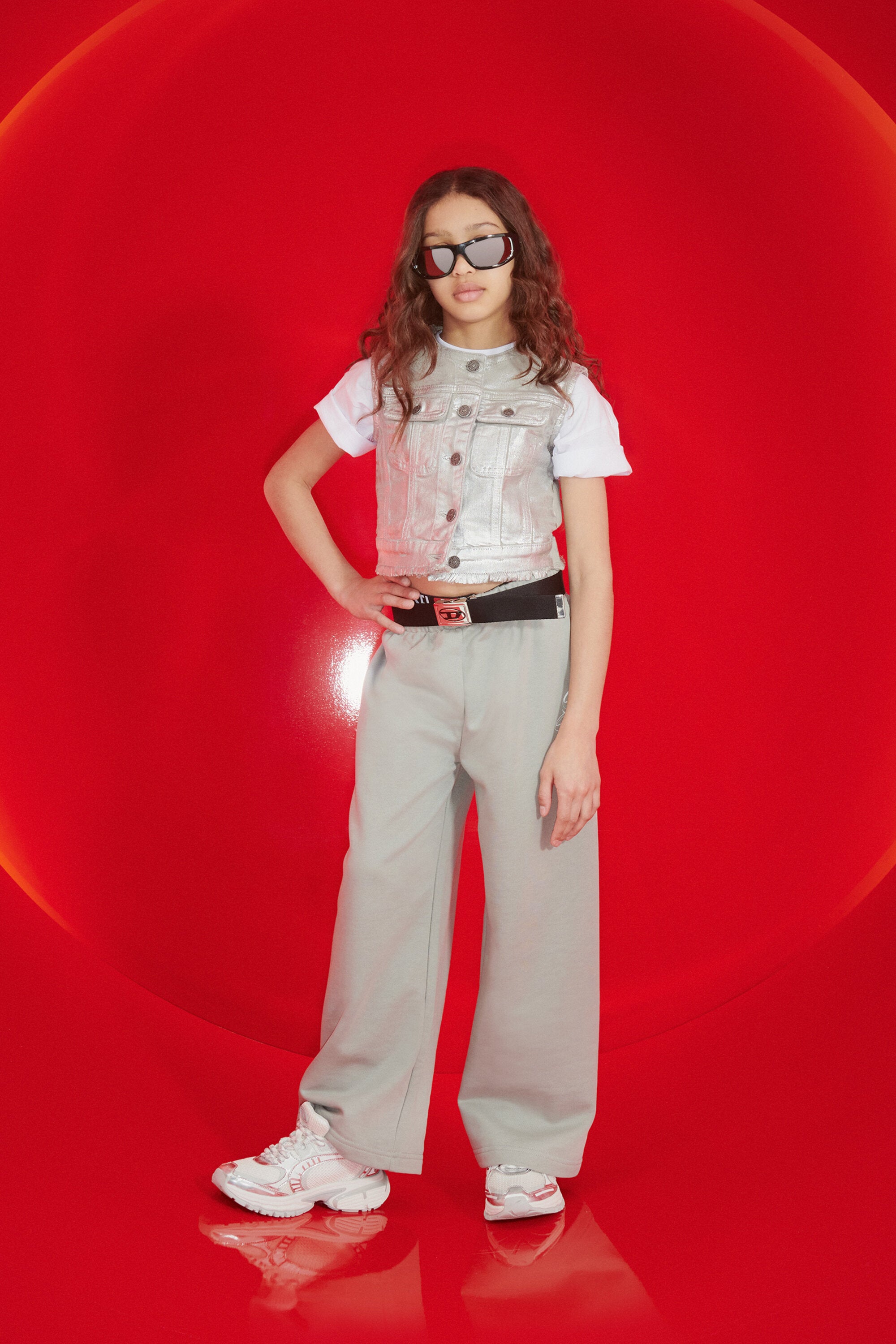 Giacca senza maniche con logo