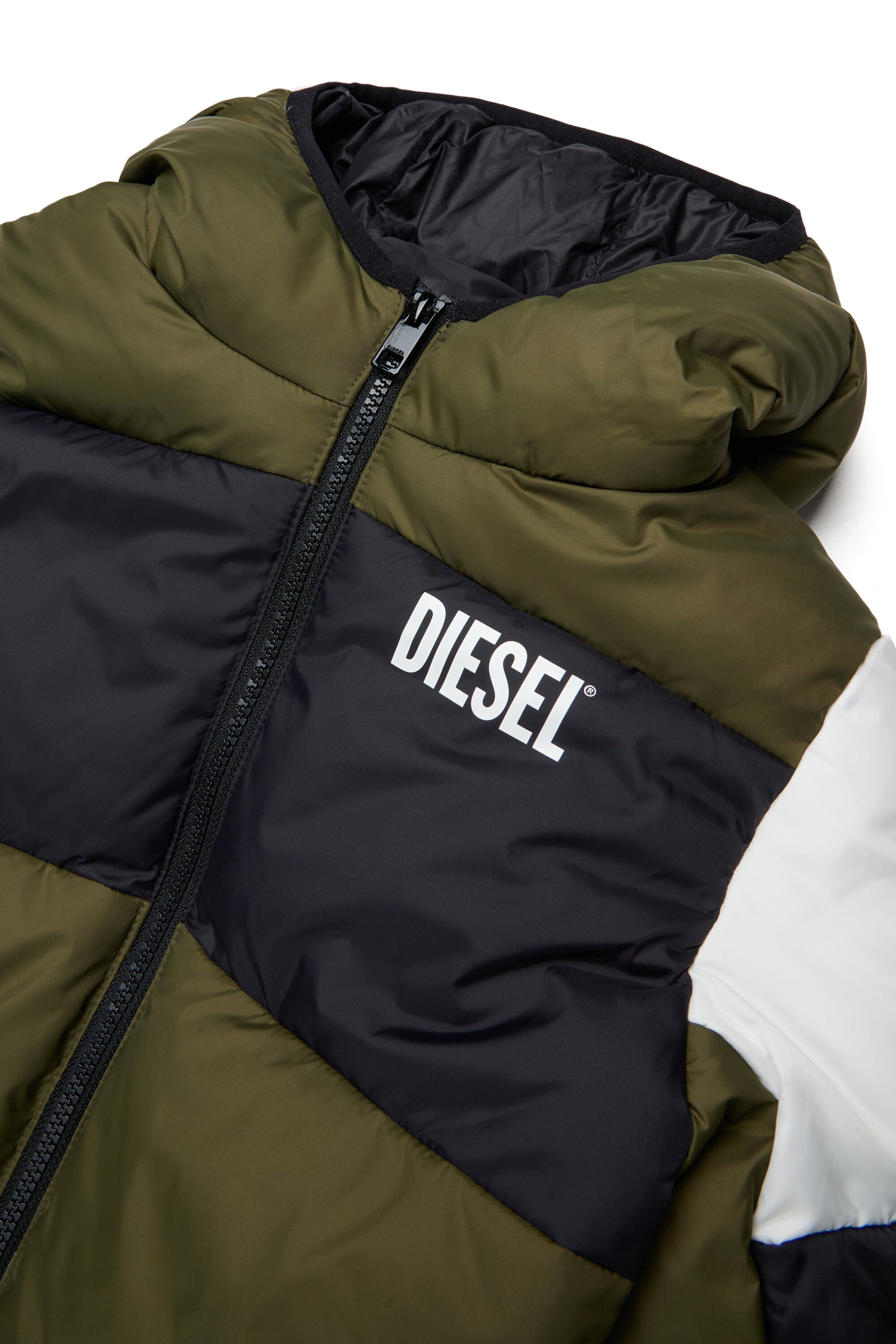 Giacca imbottita colorblock con logo