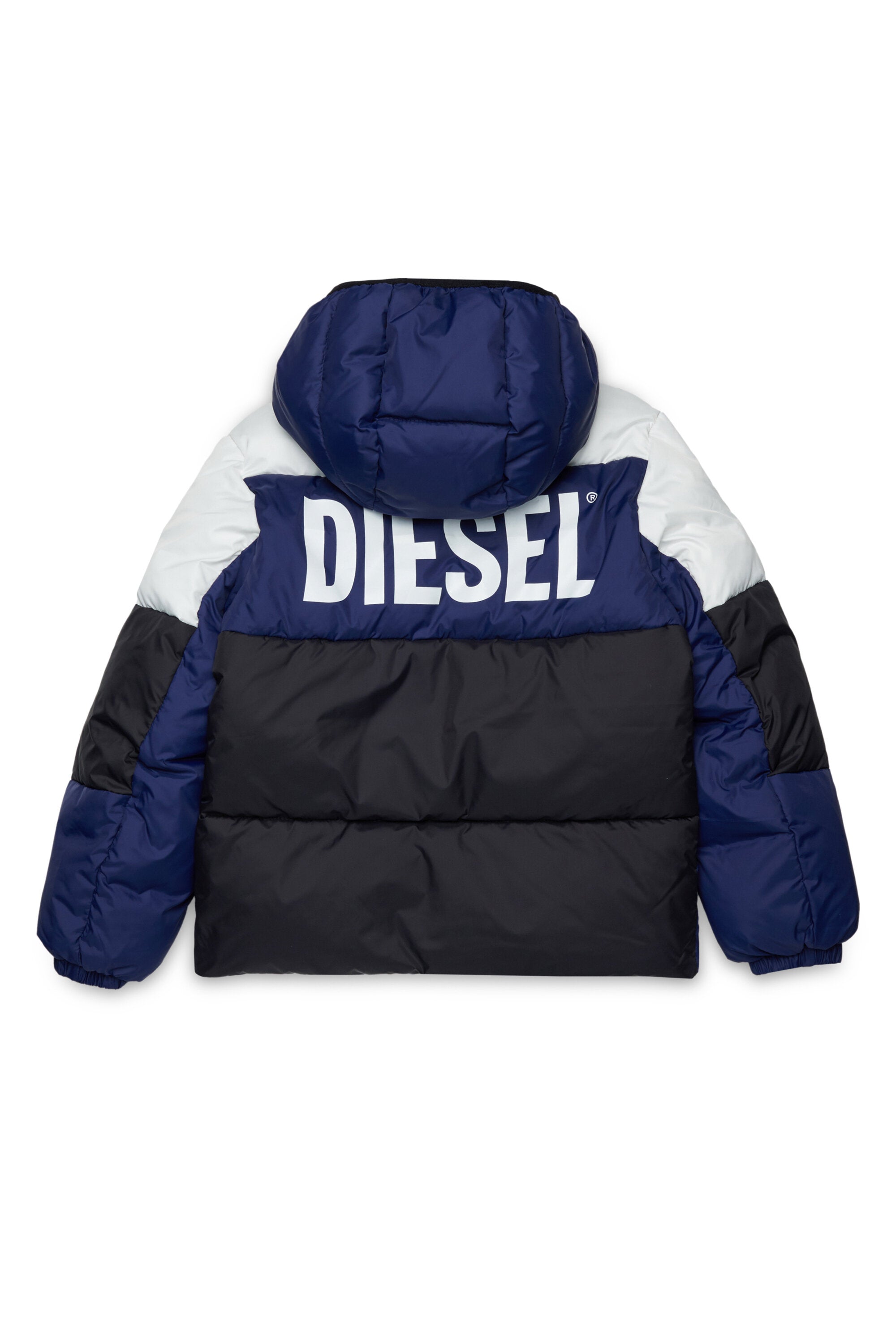Steppjacke mit Colorblock-Design und Logo