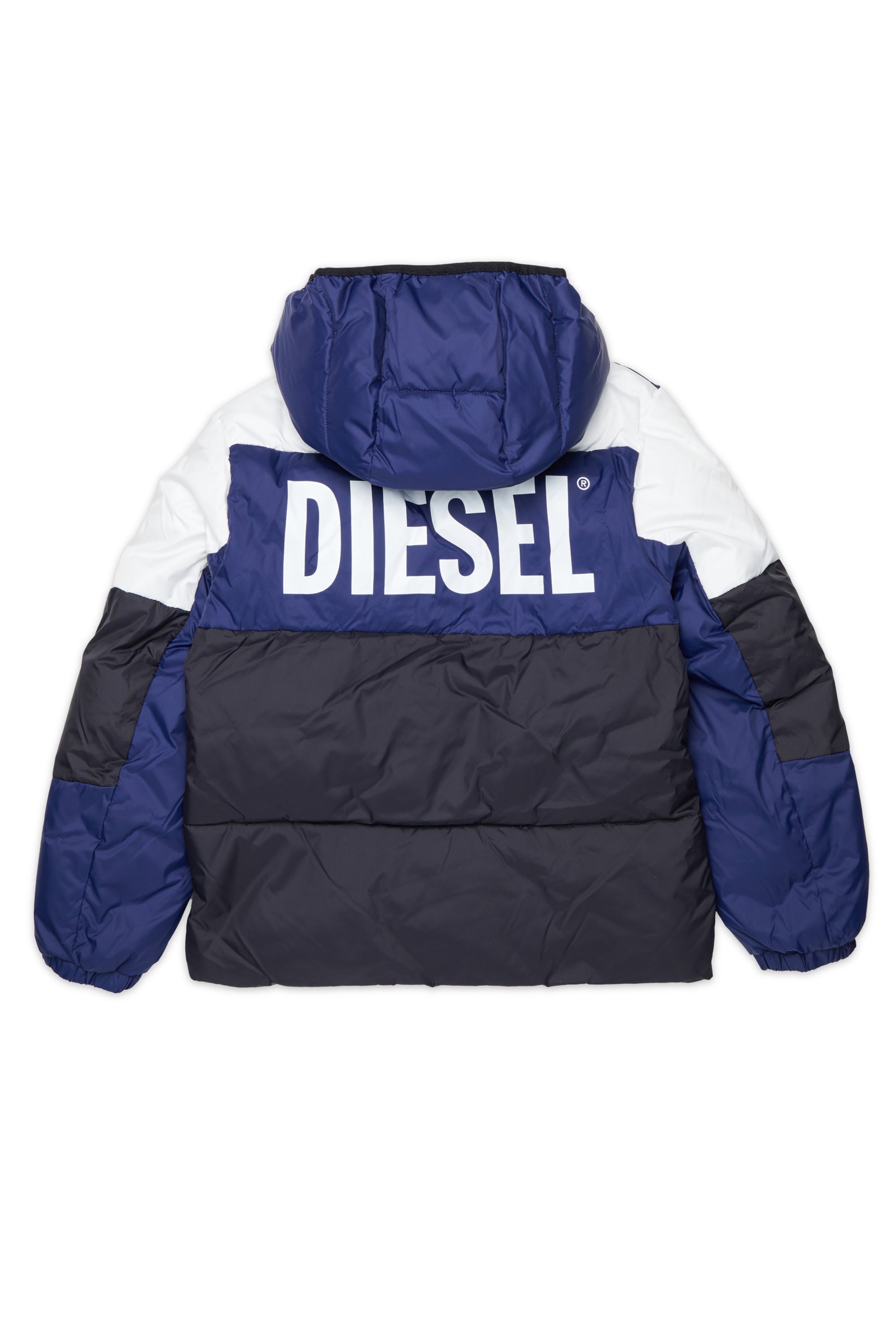 Steppjacke mit Colorblock-Design und Logo