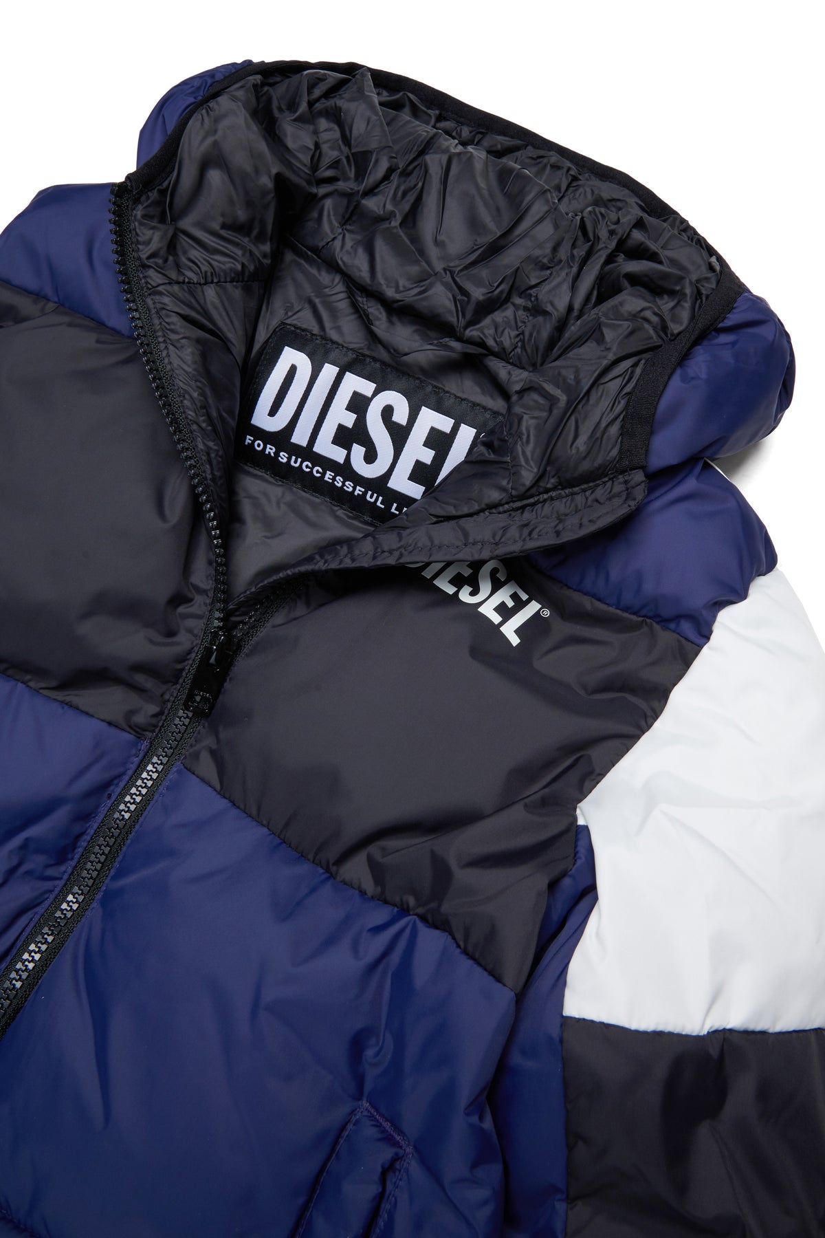 Veste matelassée colorblock avec logo