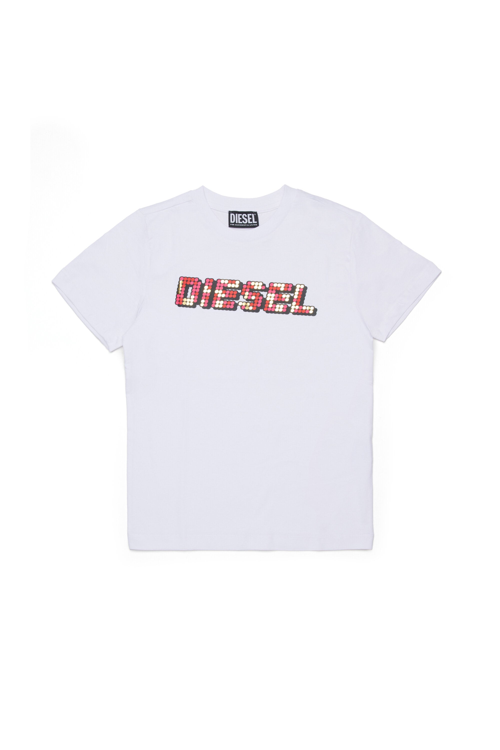 T-Shirt mit mehrfarbigem Logo
