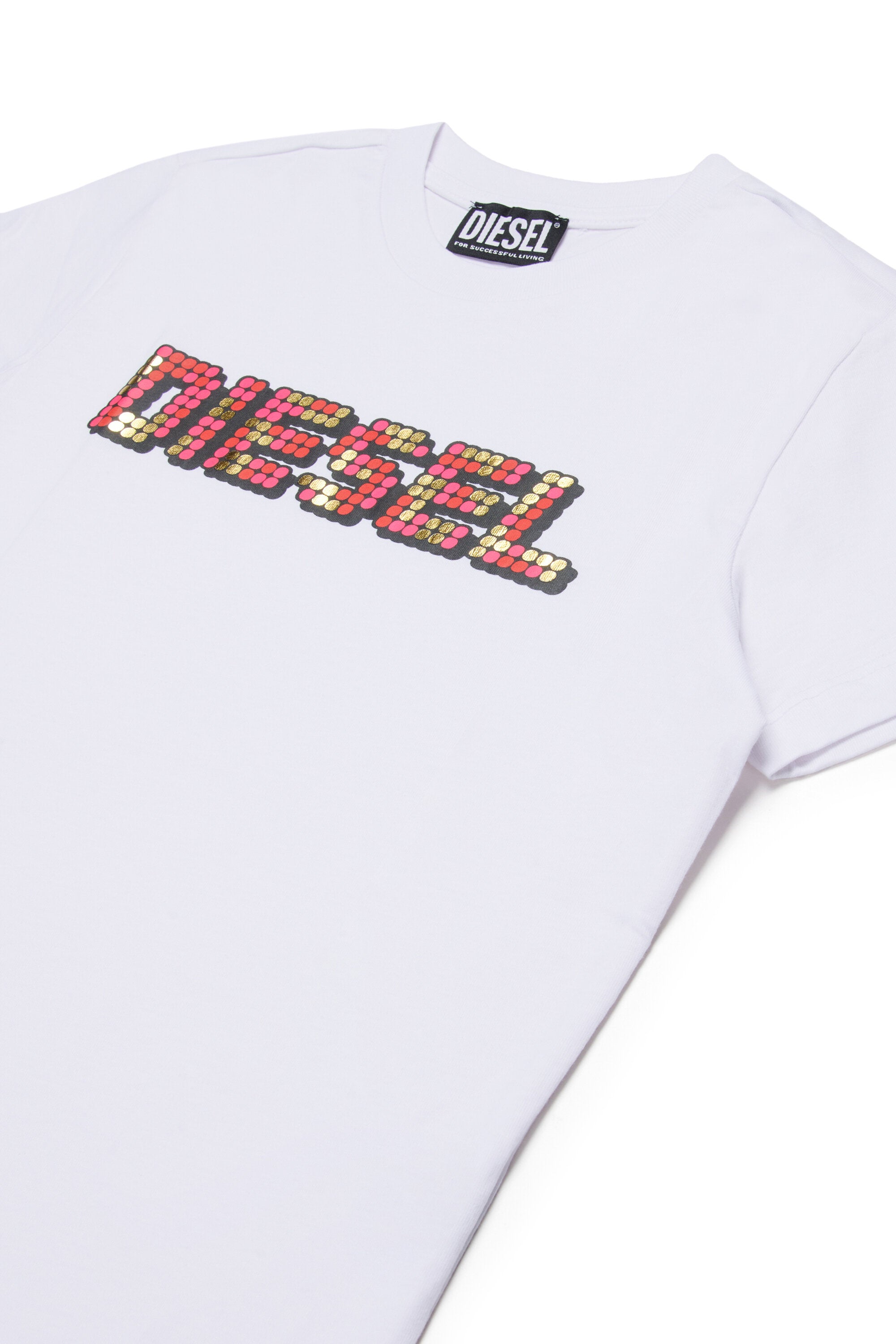 T-Shirt mit mehrfarbigem Logo