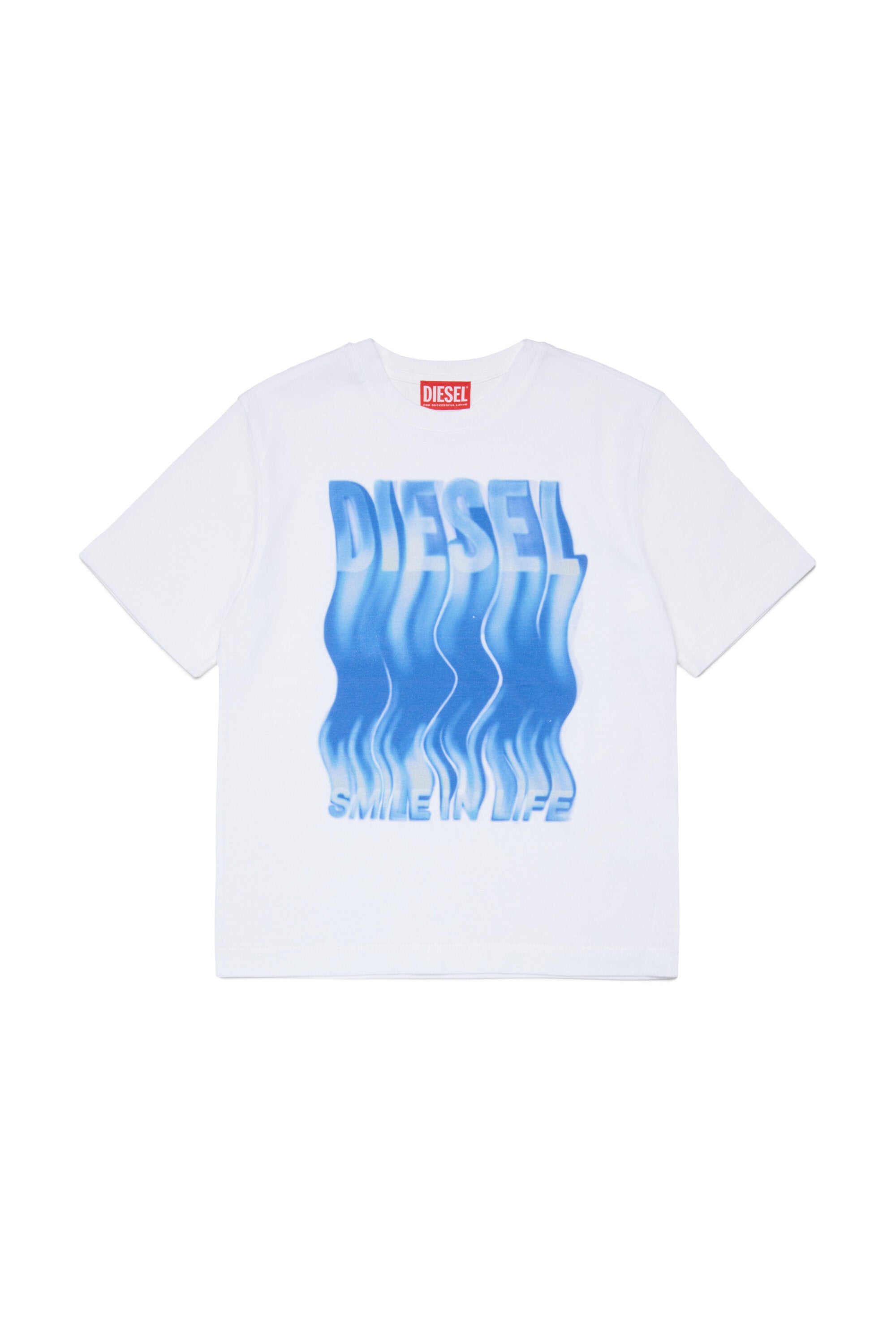 T-Shirt mit wellenförmigem Logo
