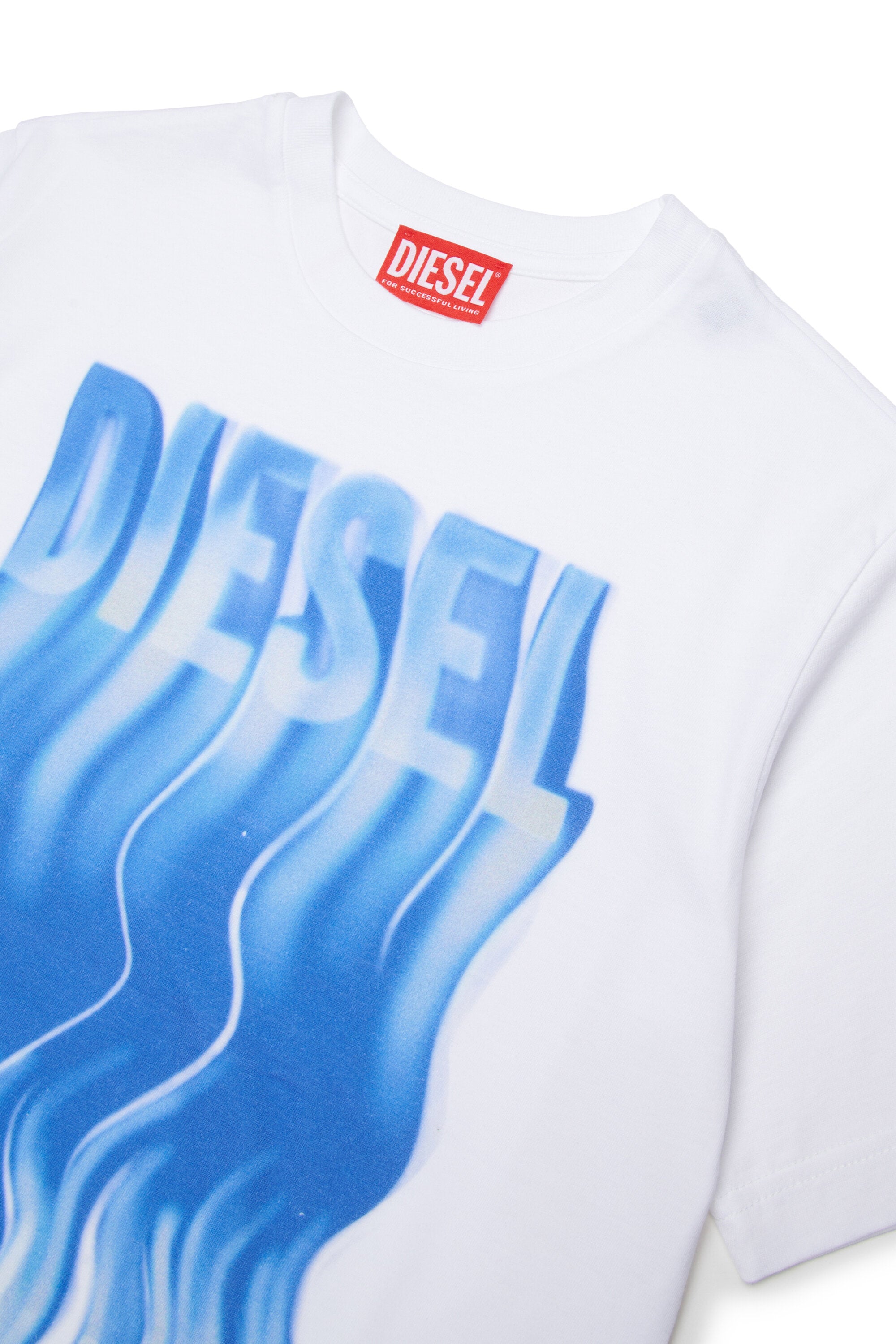 T-Shirt mit wellenförmigem Logo
