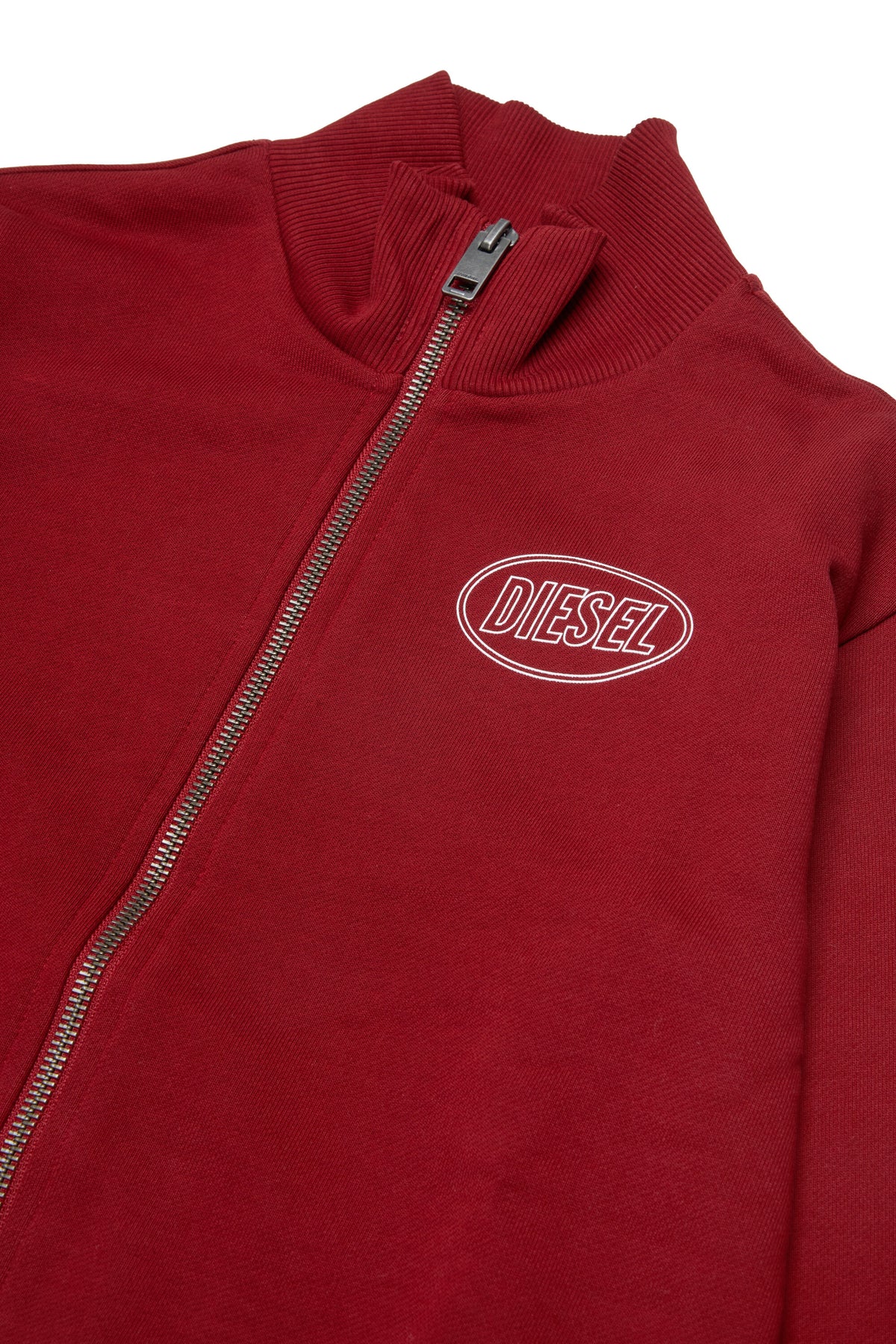 Sweatshirt mit durchgehendem Reißverschluss und Logo