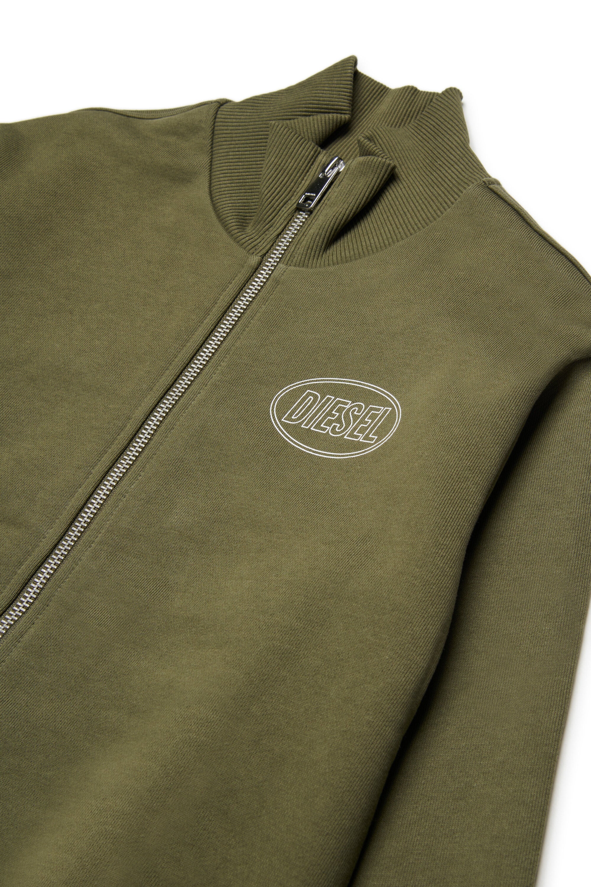 Felpa full zip con logo