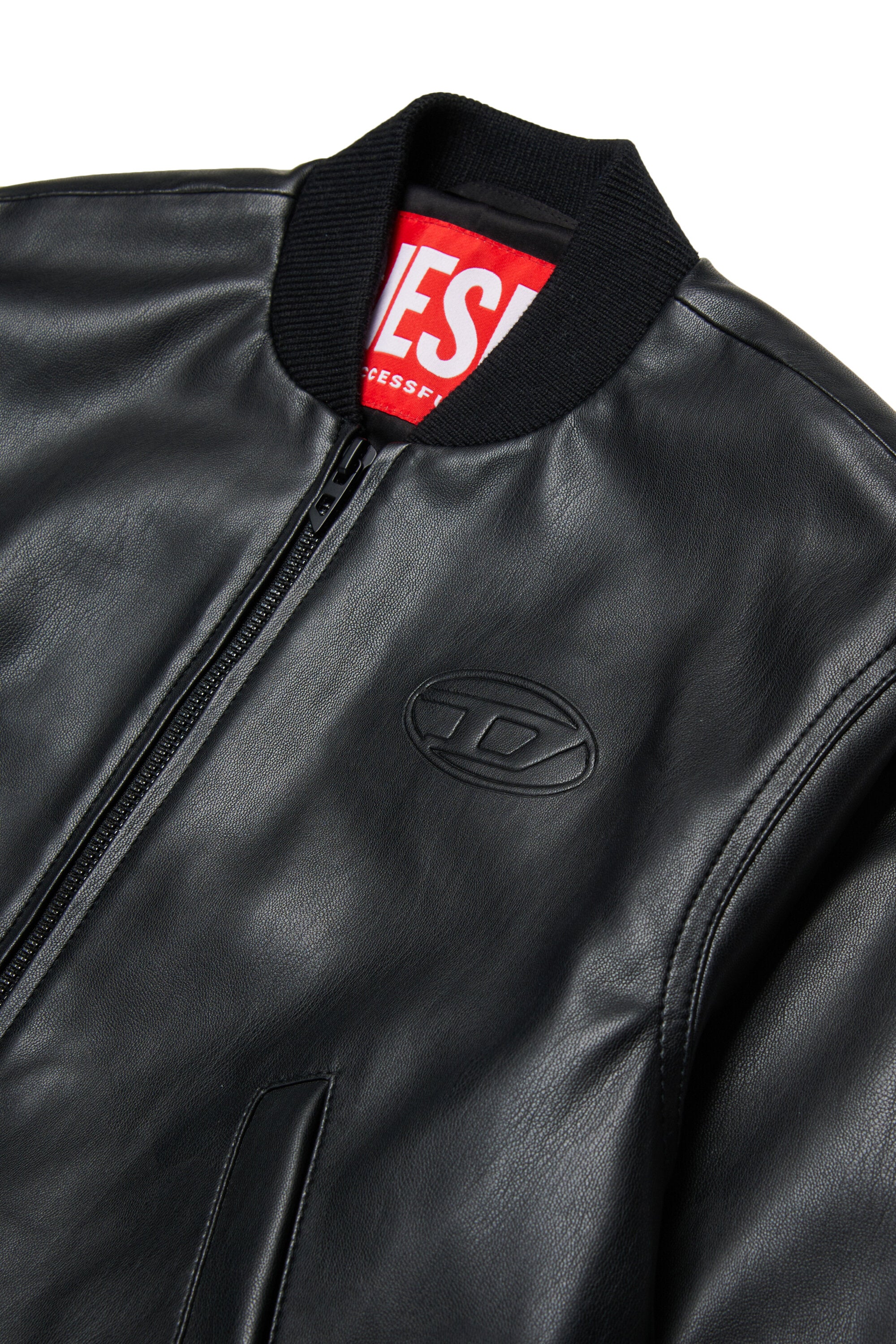 Cazadora biker con logo