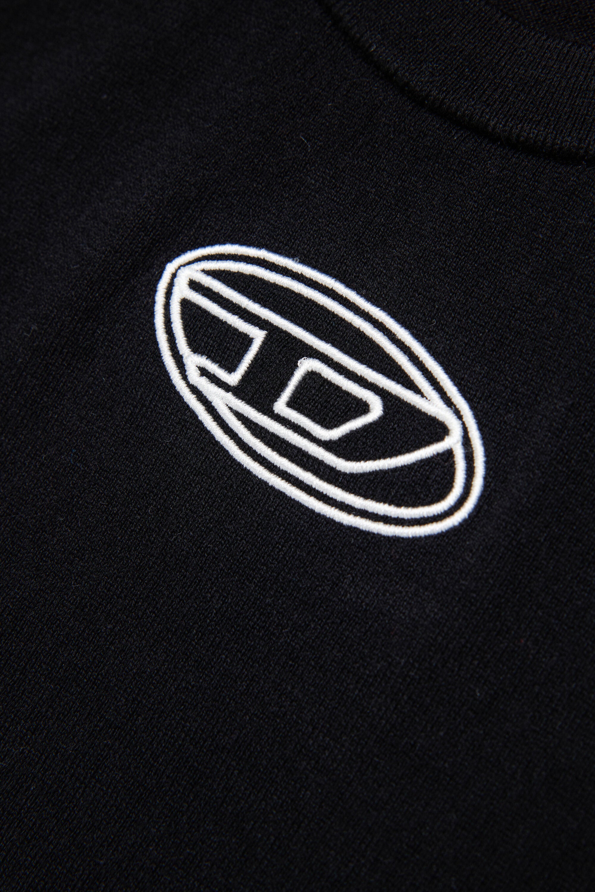 Pullover girocollo con logo Oval D